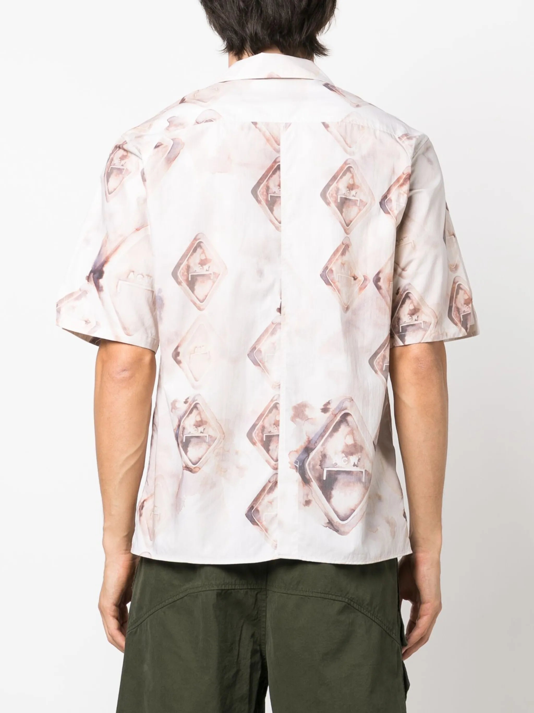 diamond-monogram short-sleeve shirt