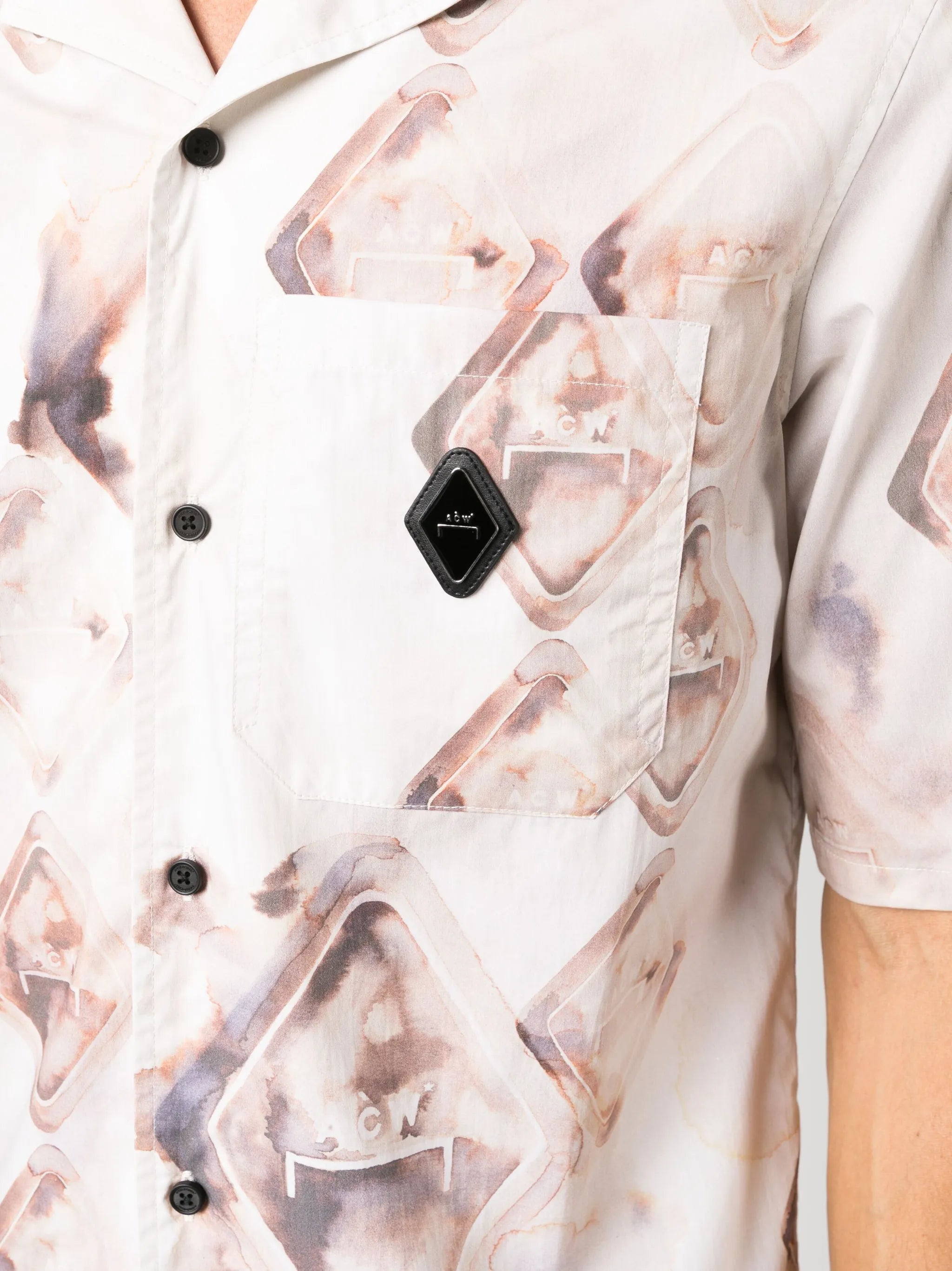 diamond-monogram short-sleeve shirt