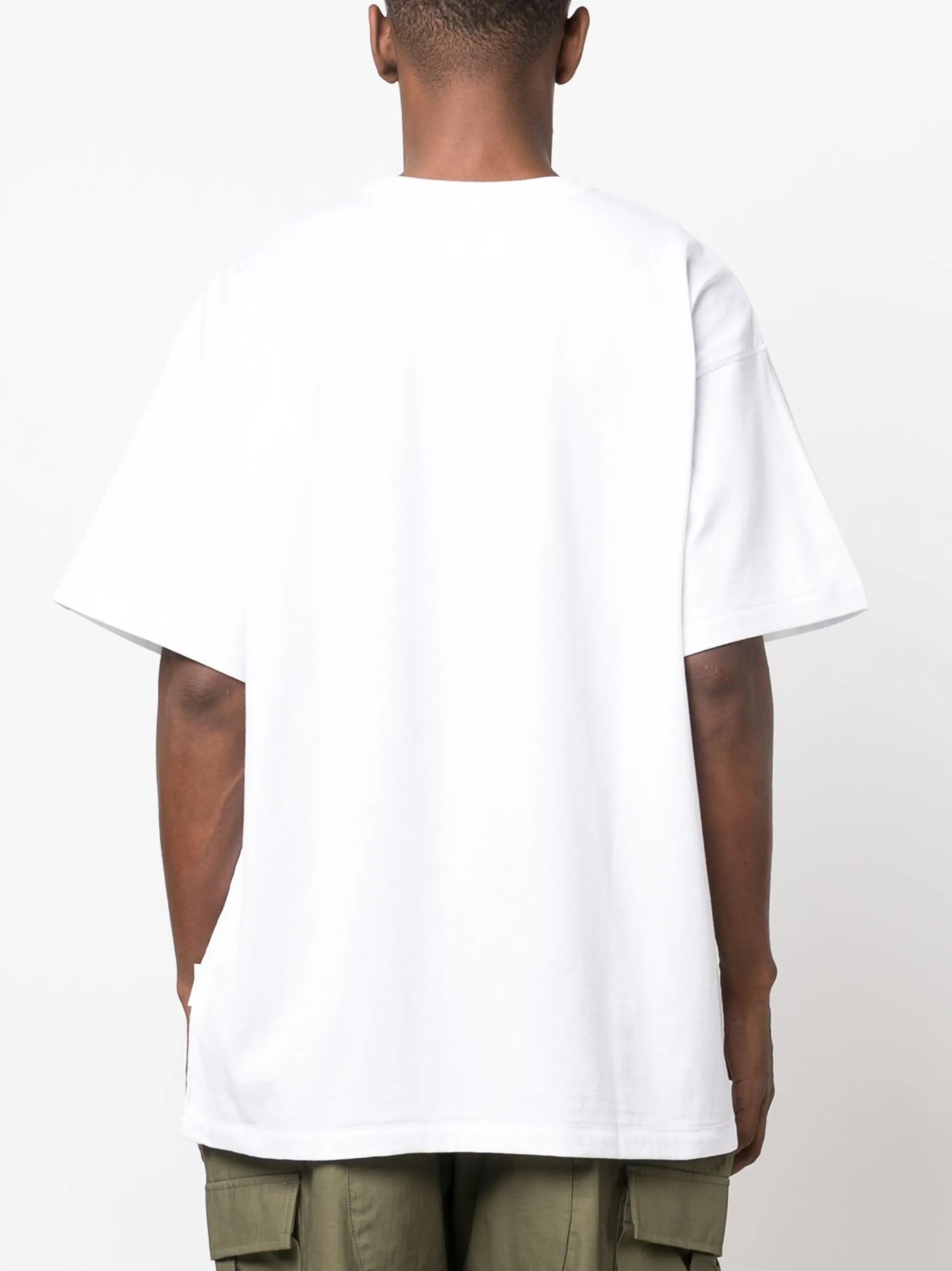 logo-patch drop-shoulder T-shirt