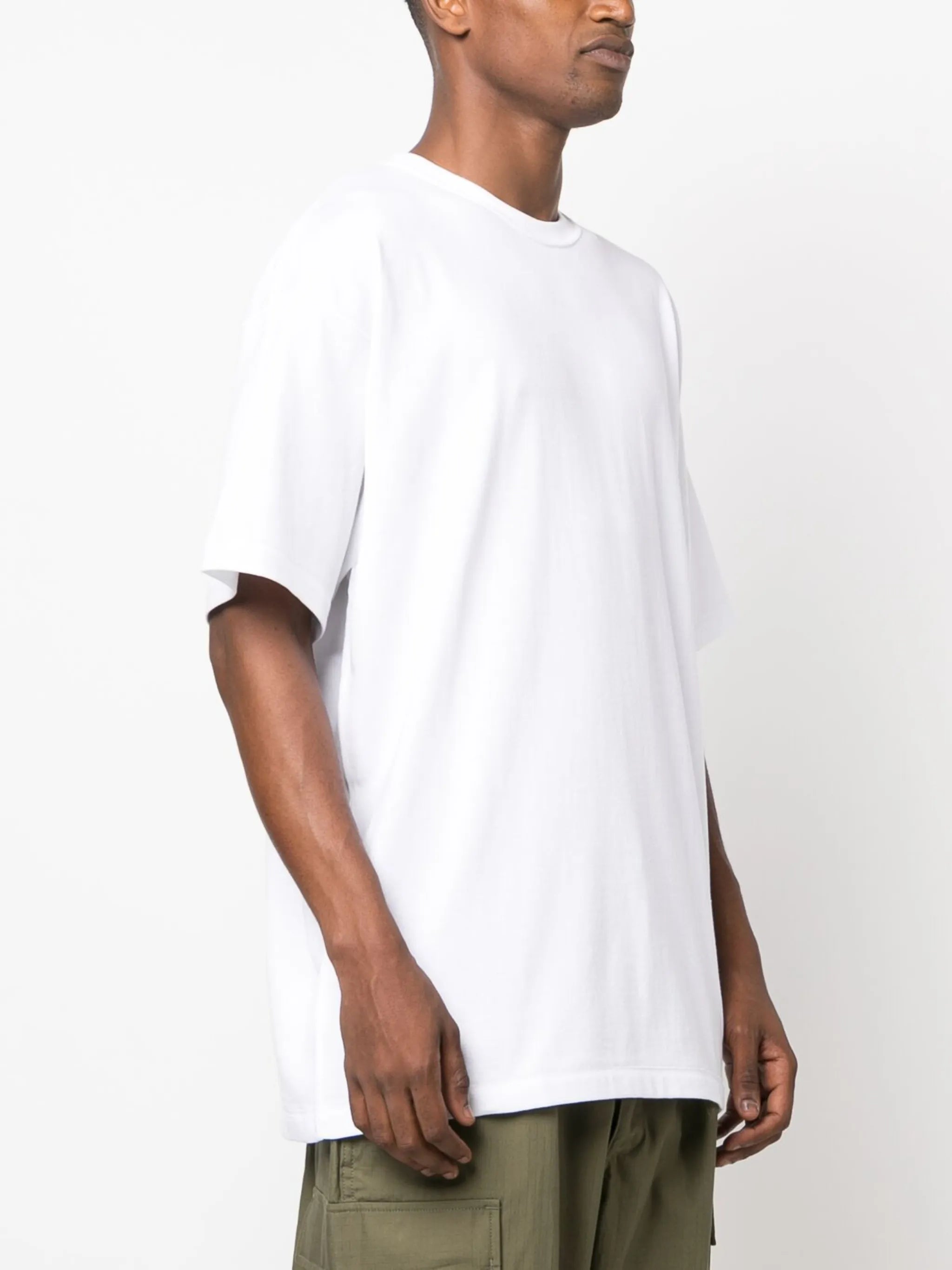 logo-patch drop-shoulder T-shirt