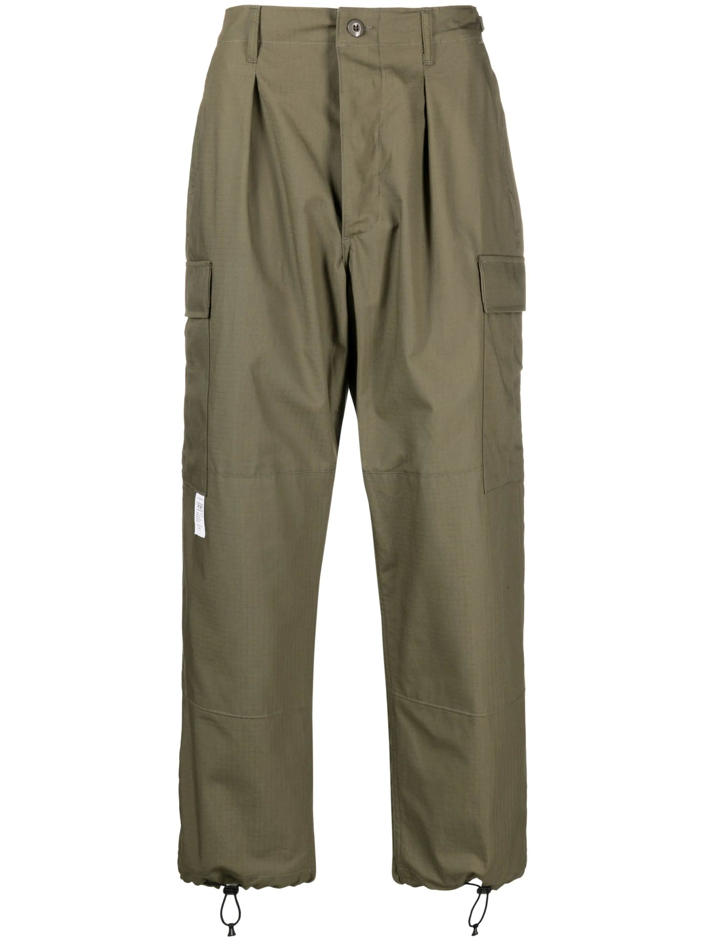 straight-leg cotton cargo trousers