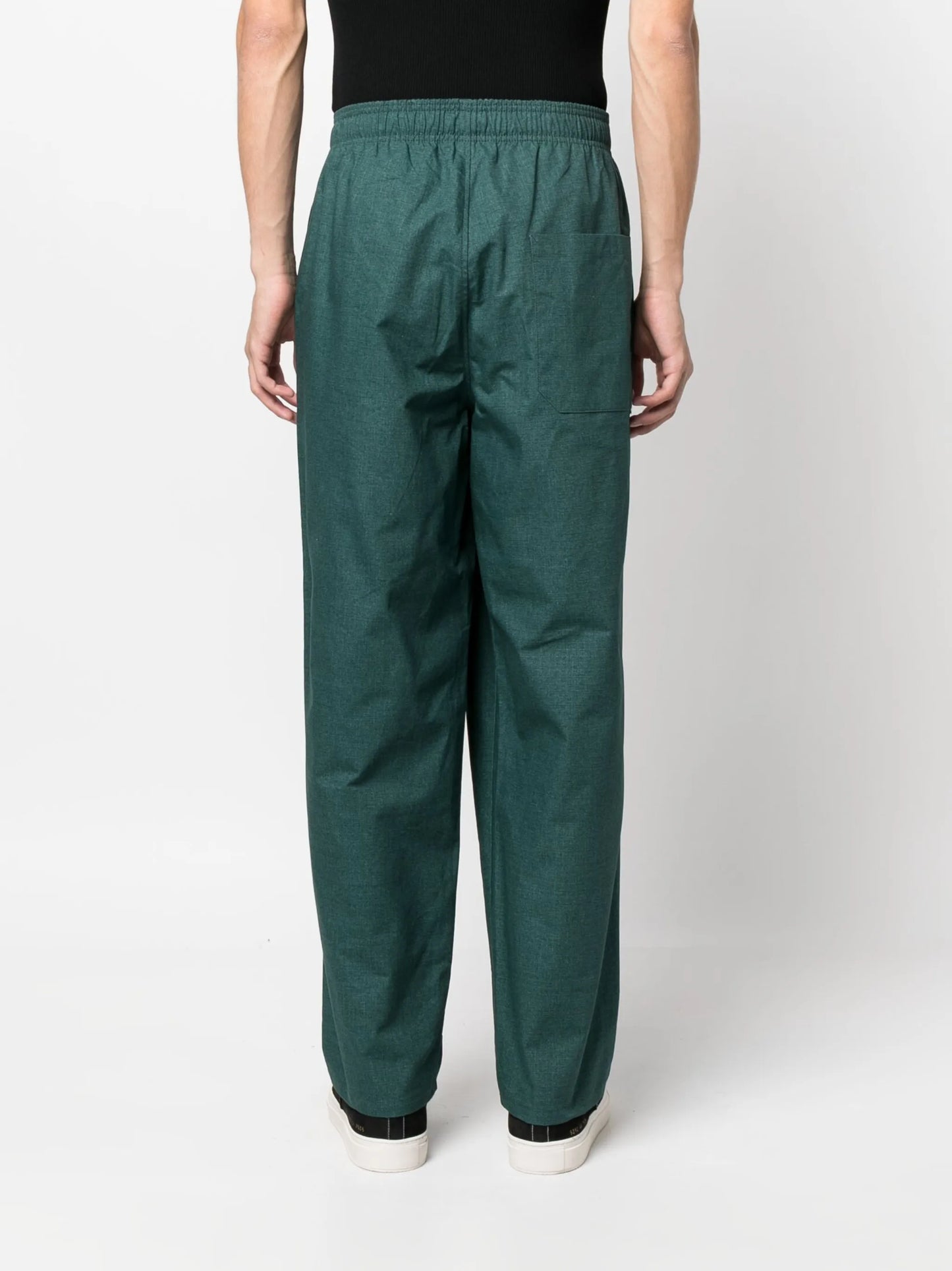 straight-leg cotton trousers