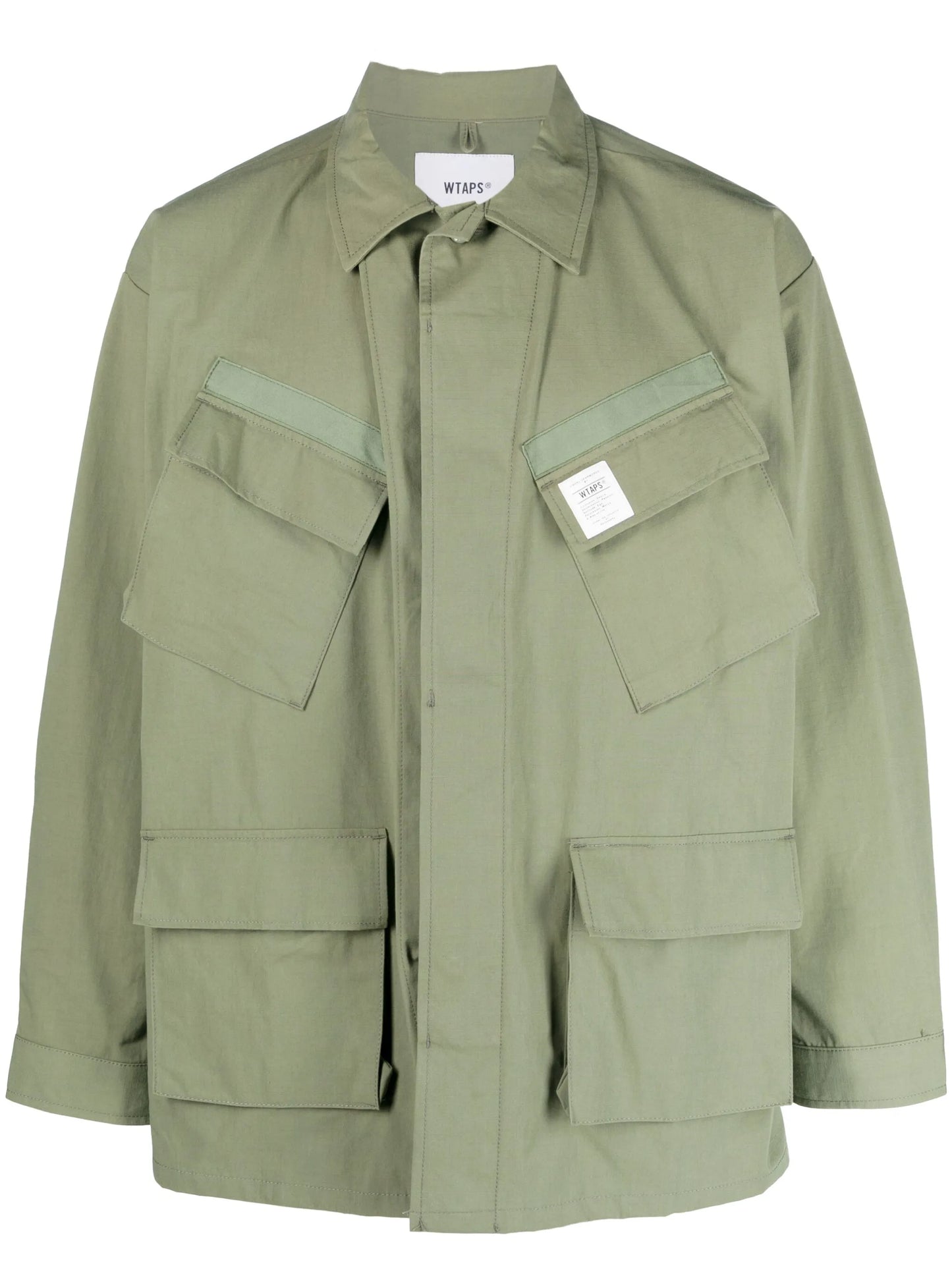 patch-pockets long-sleeve jacket