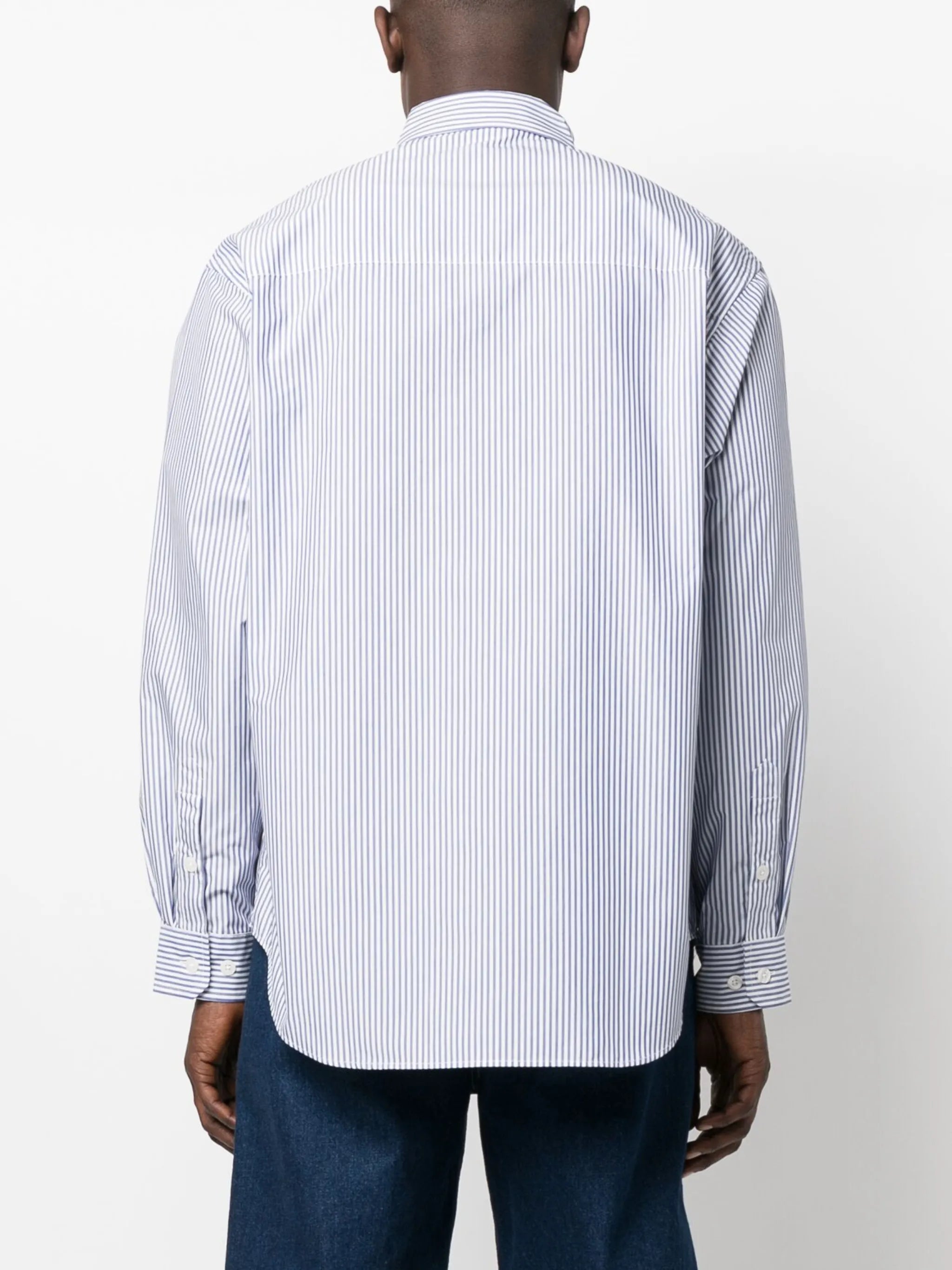 striped long-sleeved shirt