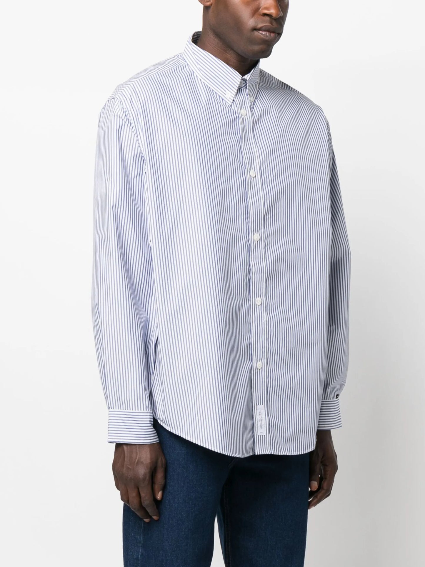 striped long-sleeved shirt