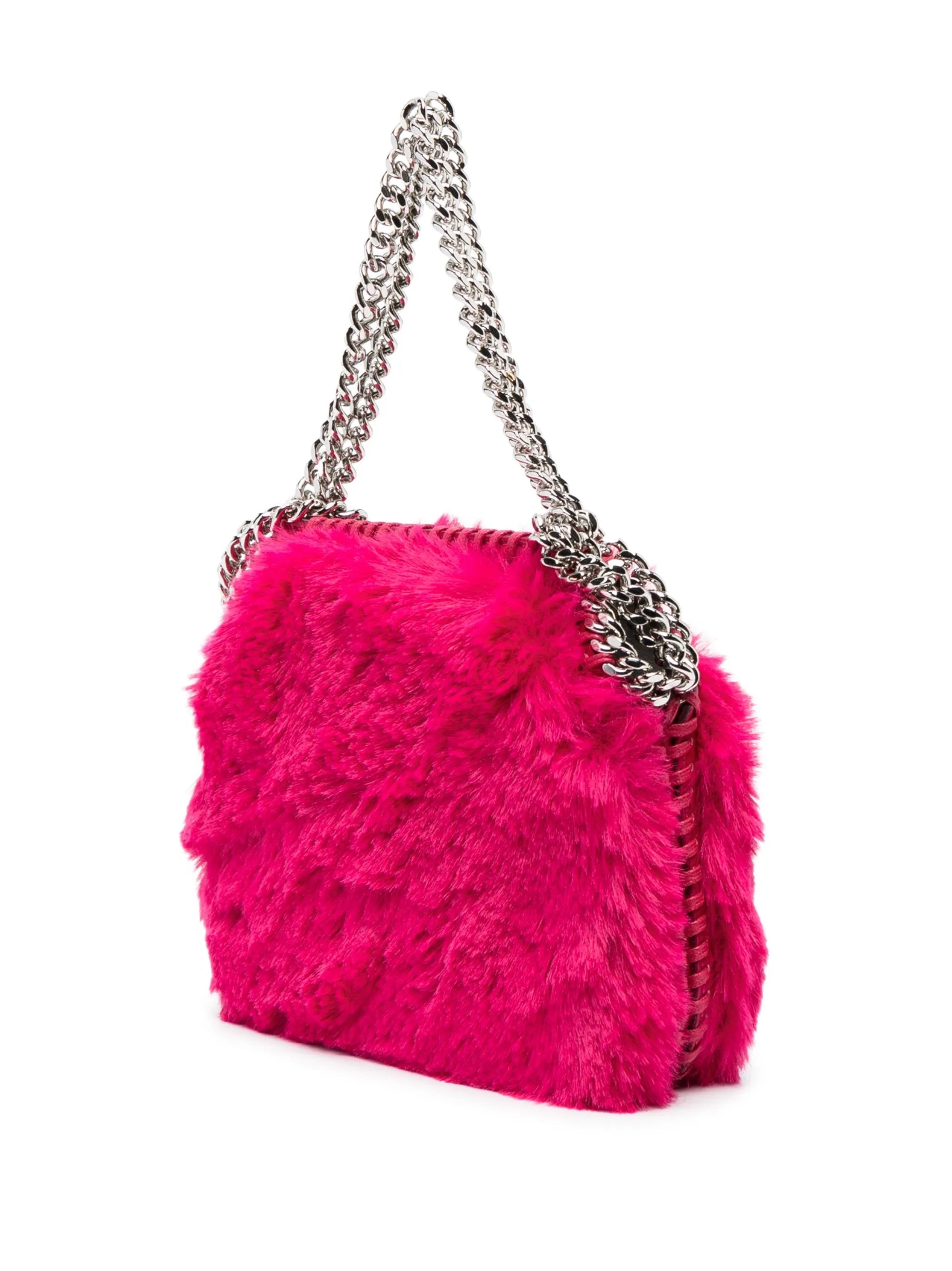mini Falabella faux-fur tote bag