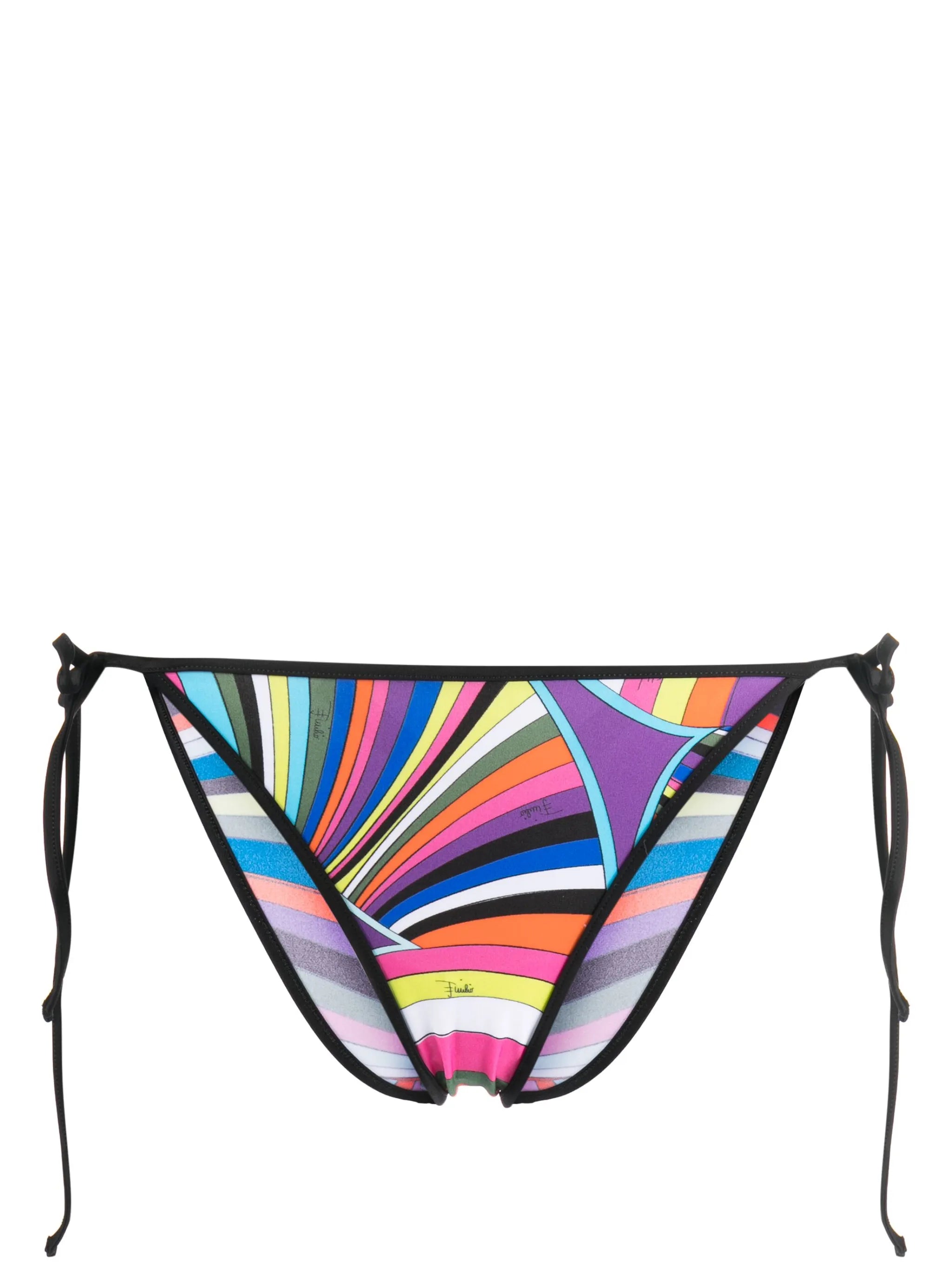 graphic-print tie-fastening bikini bottoms
