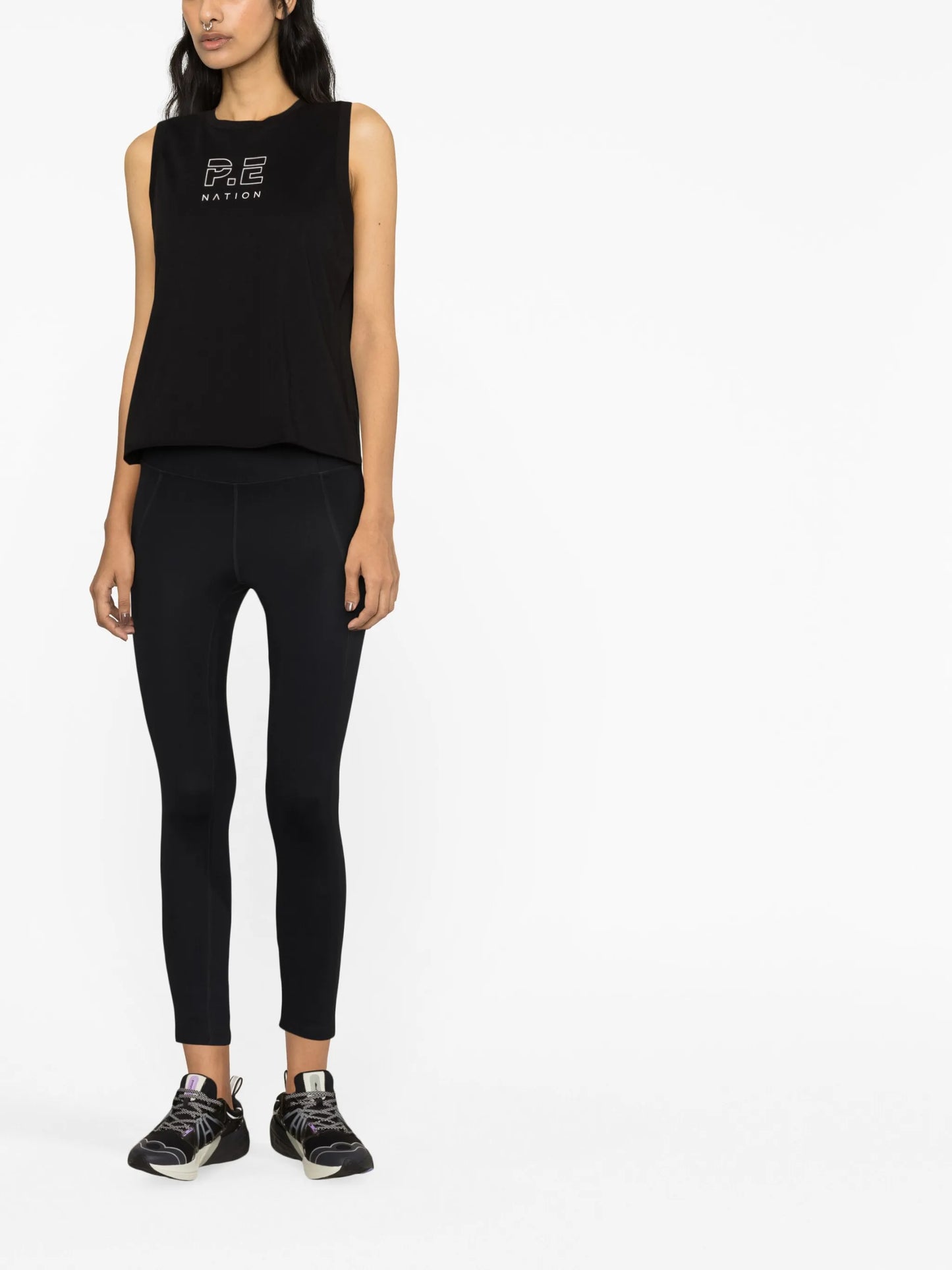 logo-print tank top