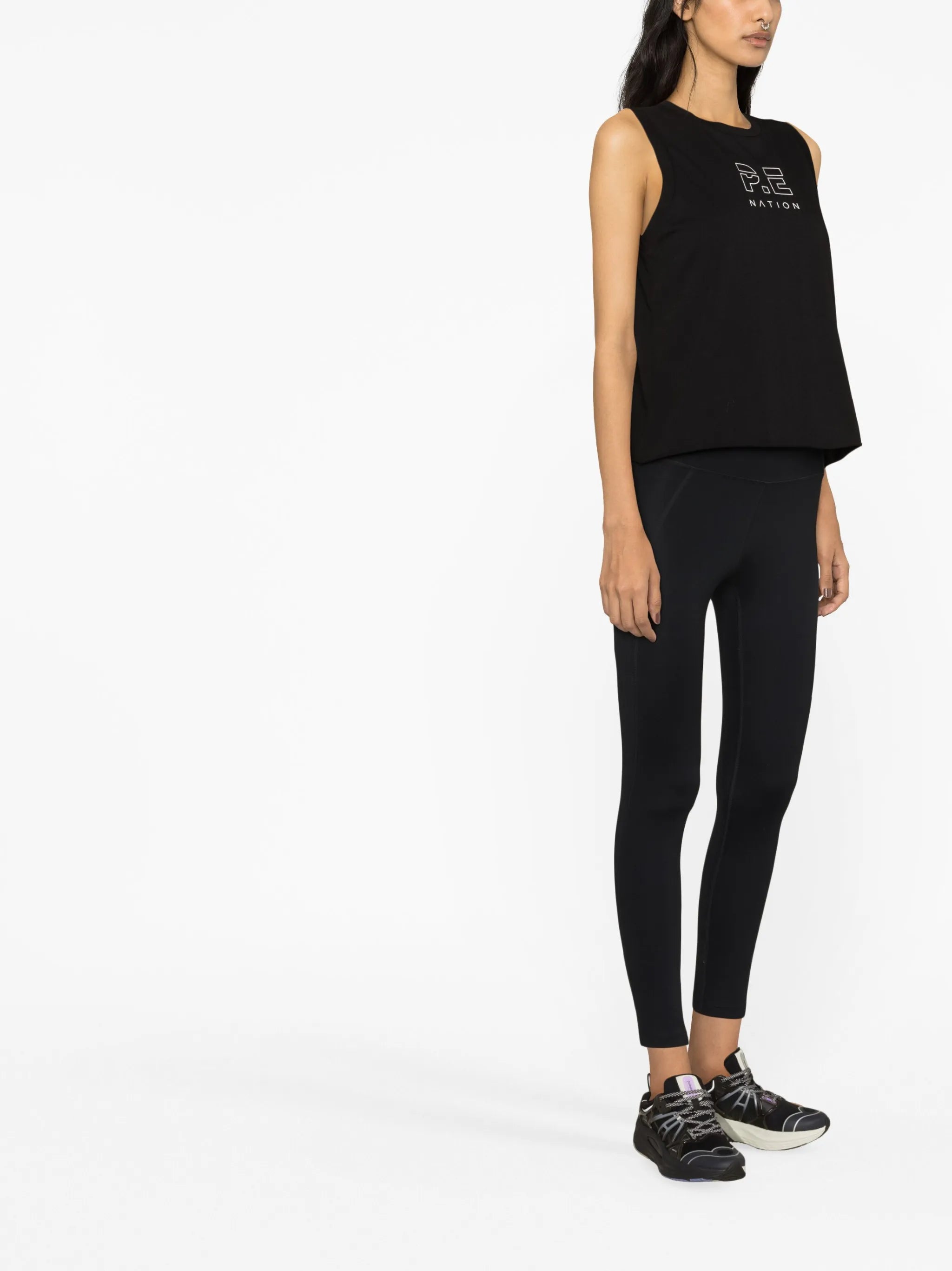 logo-print tank top