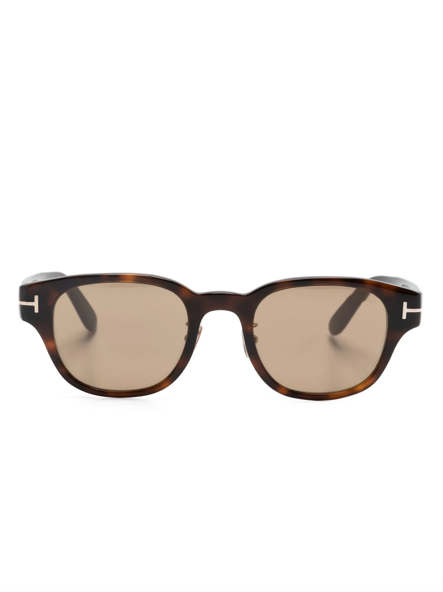 tortoiseshell-effect square-frame sunglasses