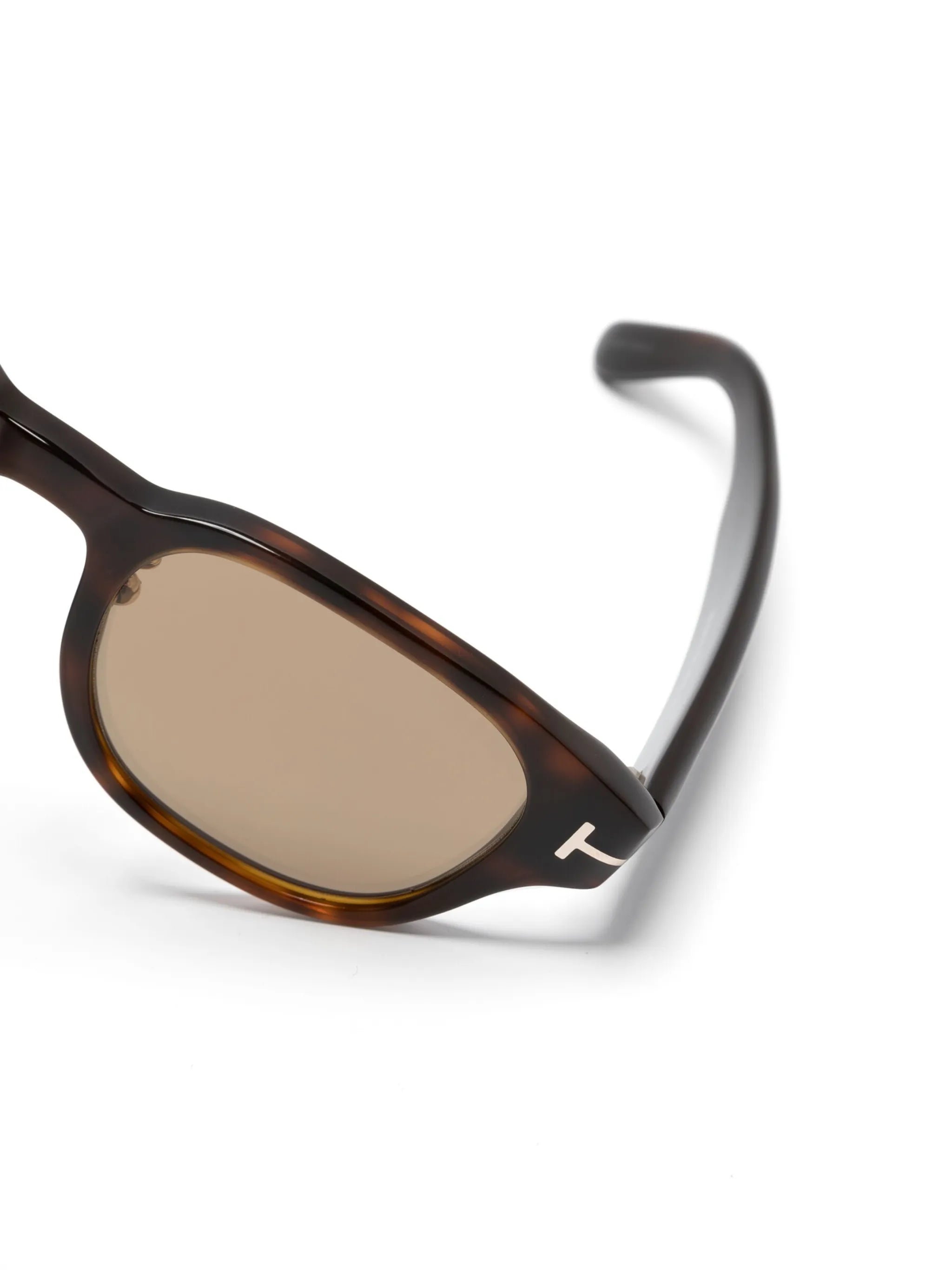 tortoiseshell-effect square-frame sunglasses