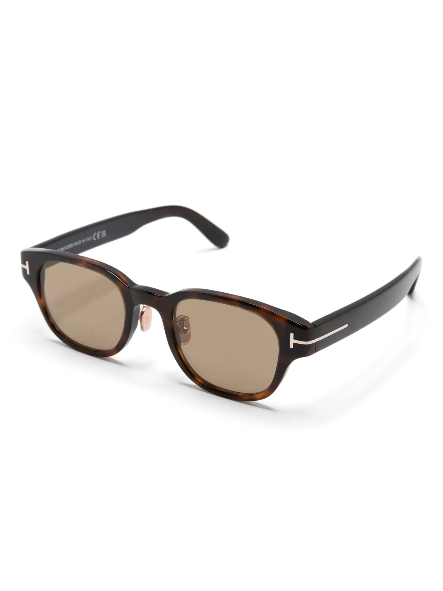 tortoiseshell-effect square-frame sunglasses