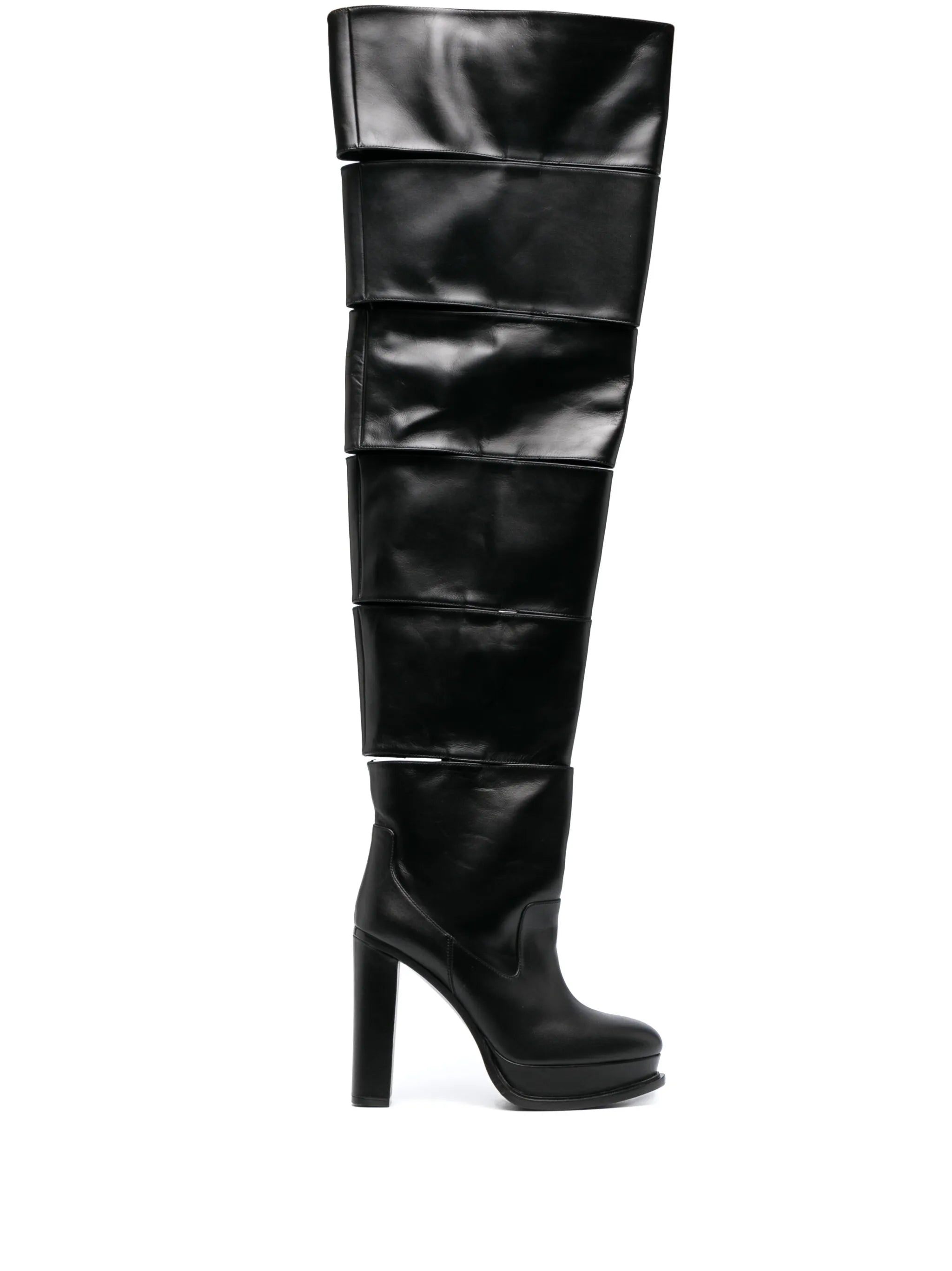 Slash over-the-knee boots