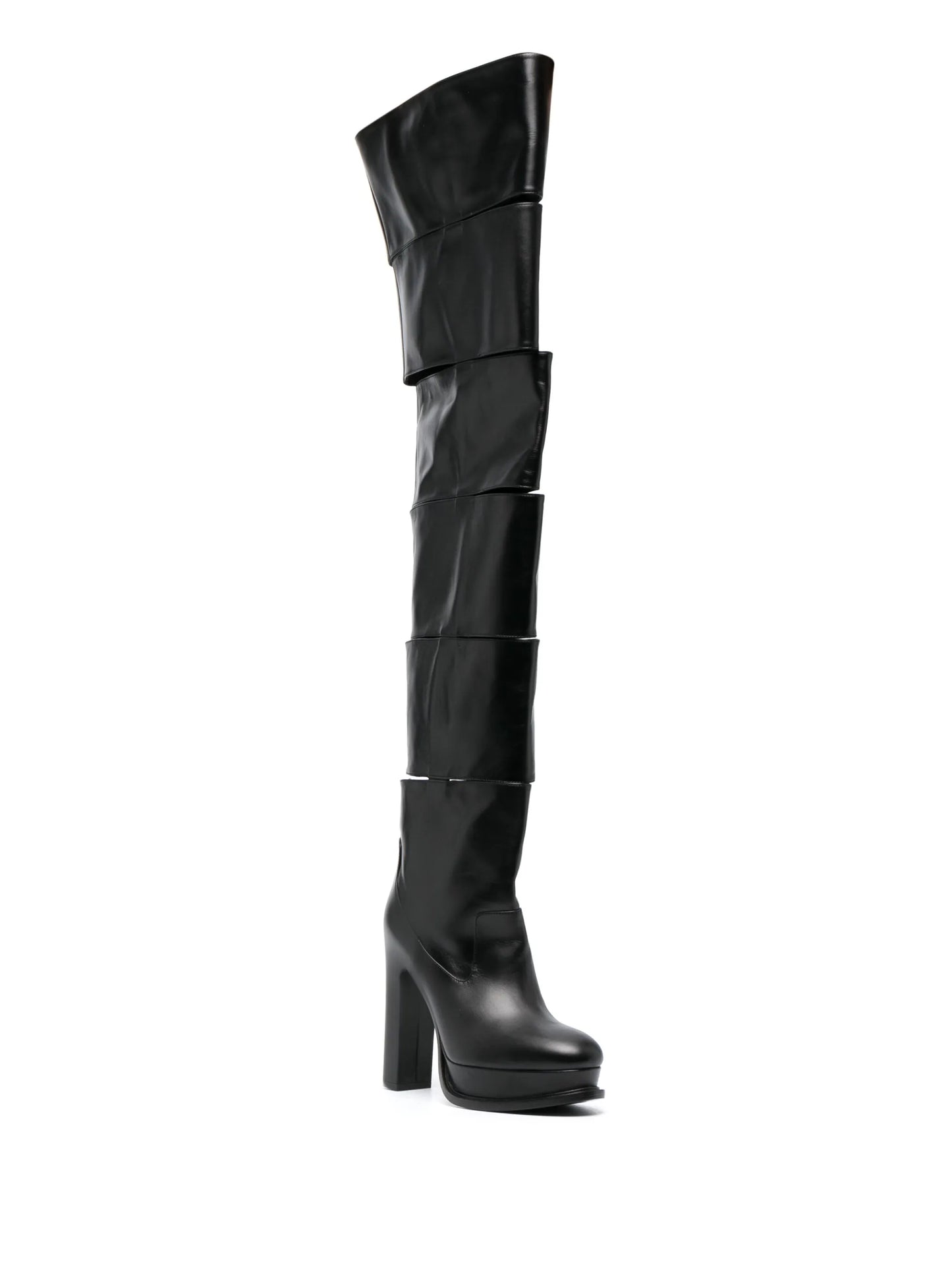 Slash over-the-knee boots