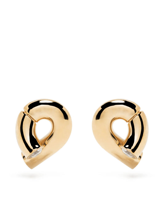 18kt yellow gold Oera diamond stud earrings