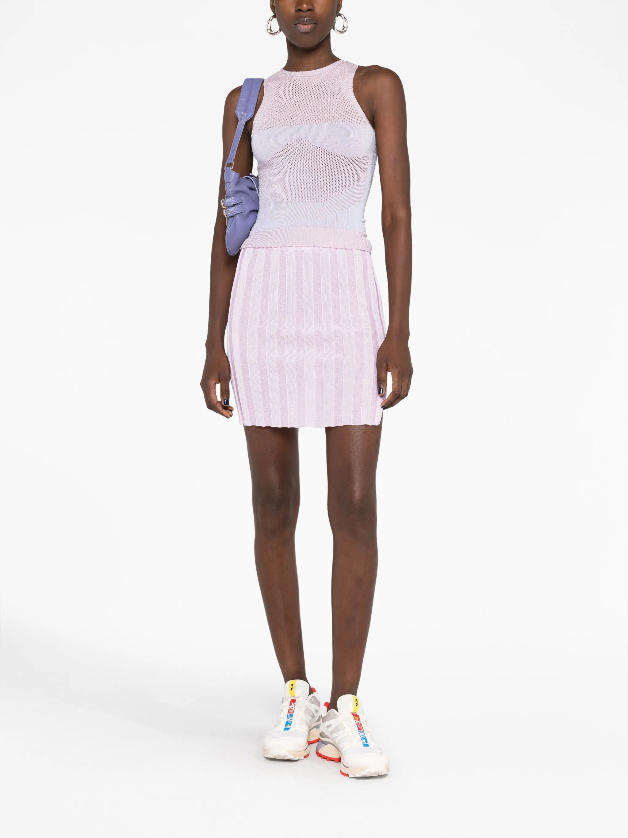 Katrine ribbed-knit miniskirt