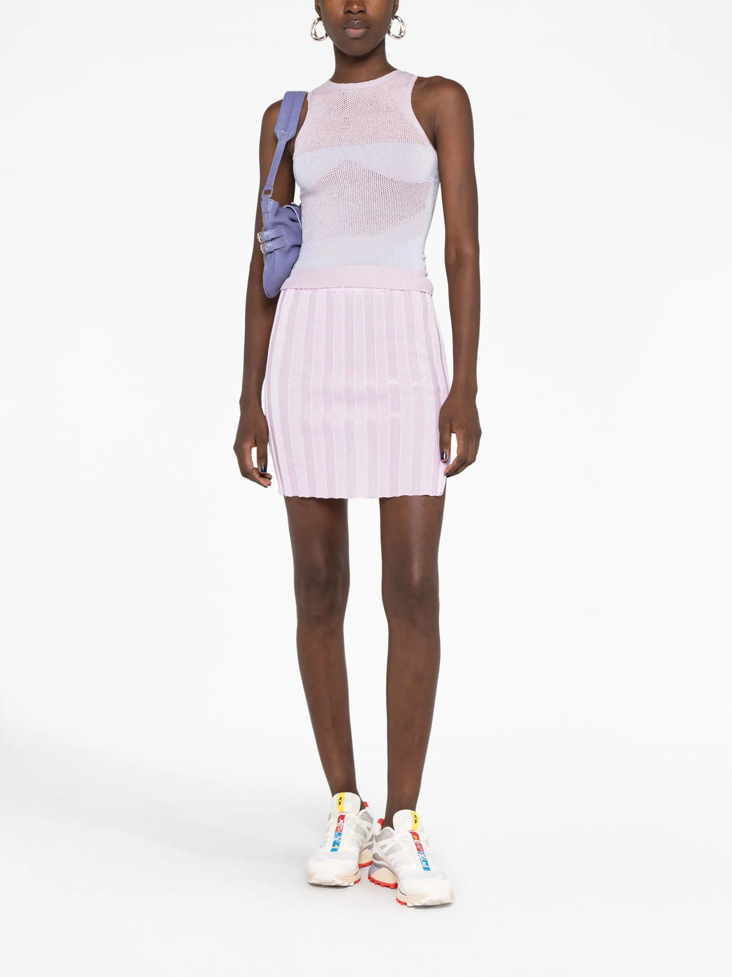 Katrine ribbed-knit miniskirt