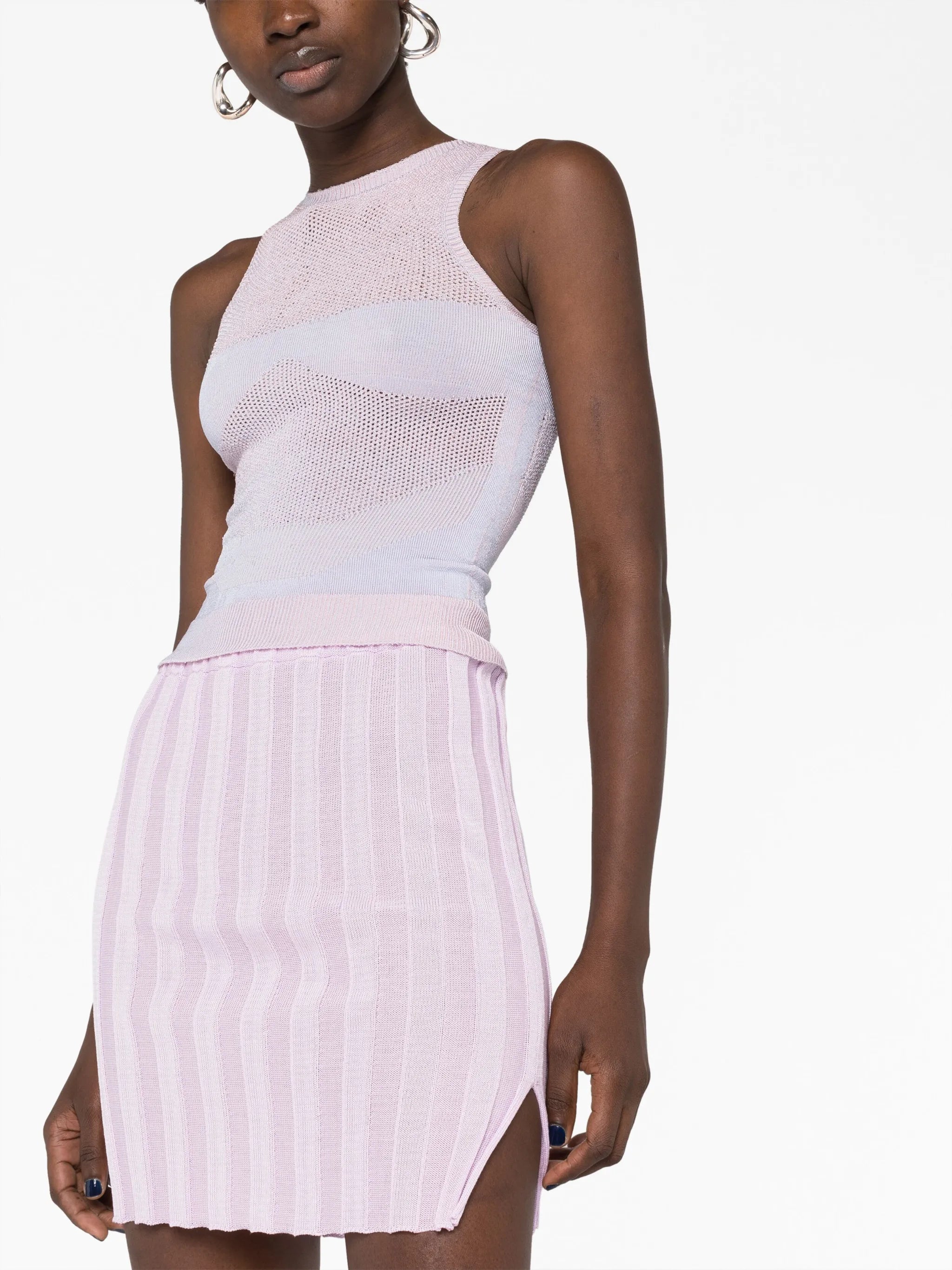 Katrine ribbed-knit miniskirt