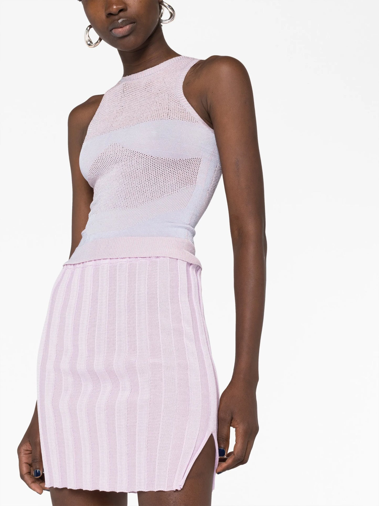 Katrine ribbed-knit miniskirt