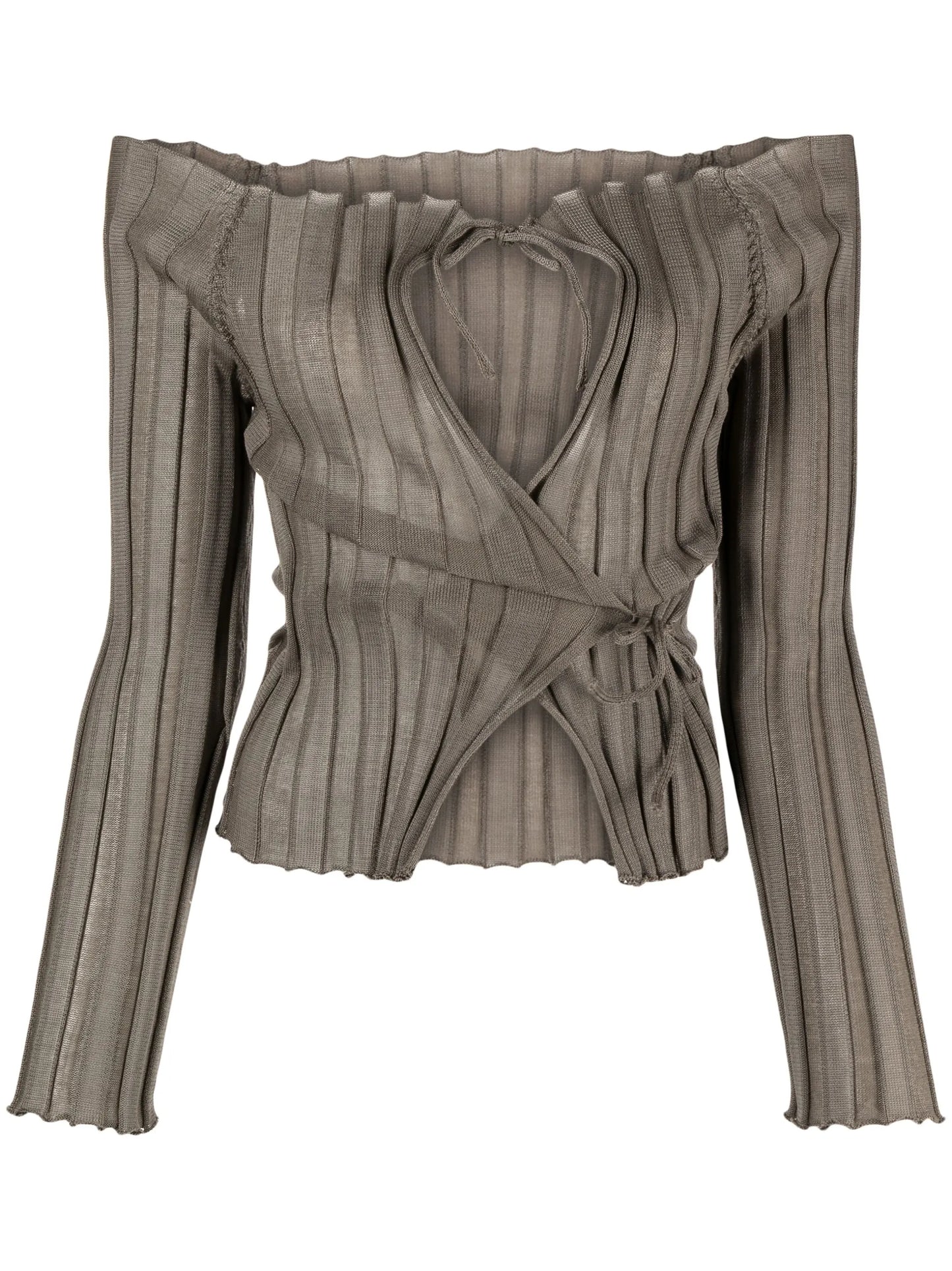 Katrine off-shoulder wrap cardigan