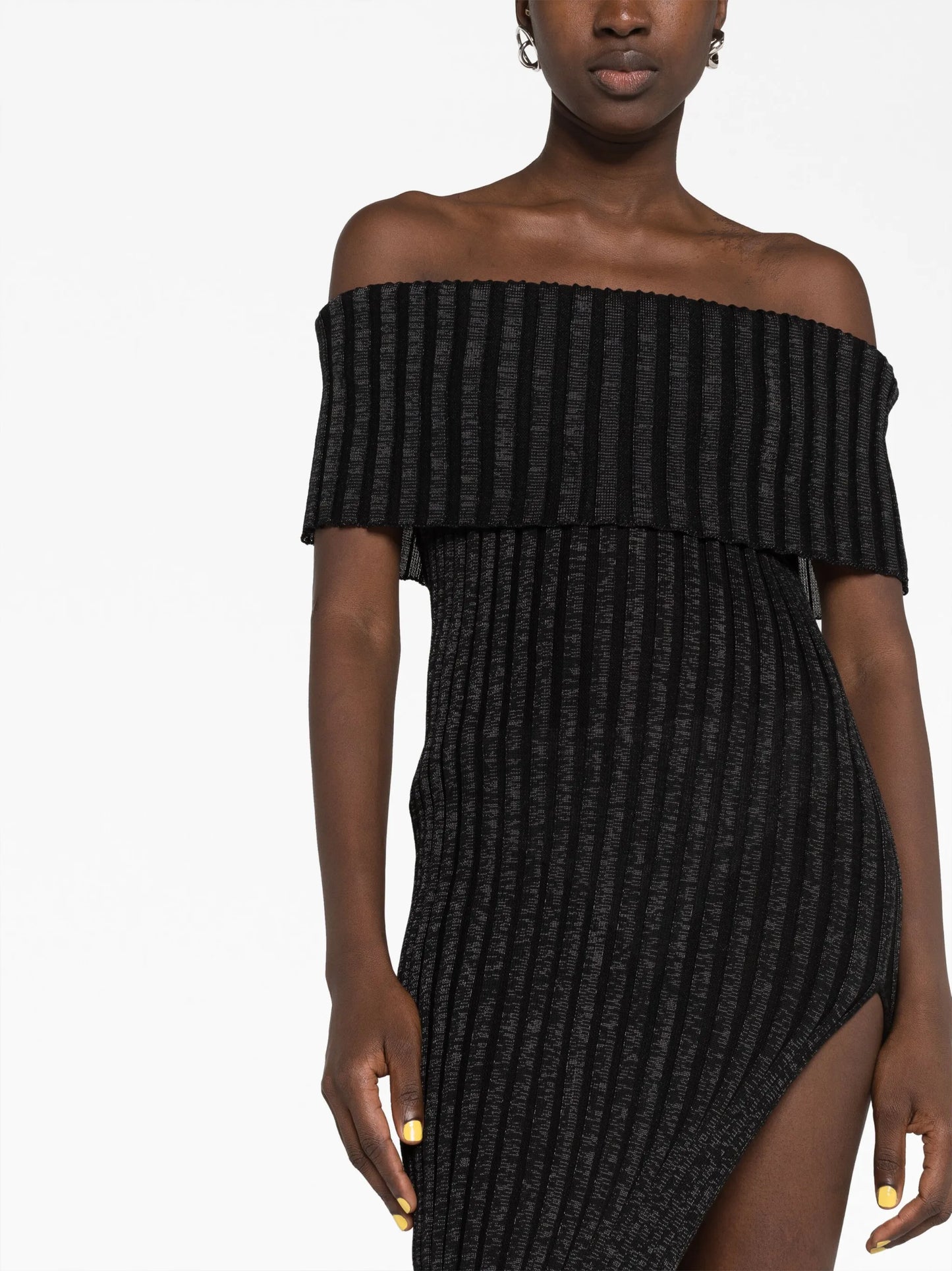 Ara off-shoulder side-slit dress