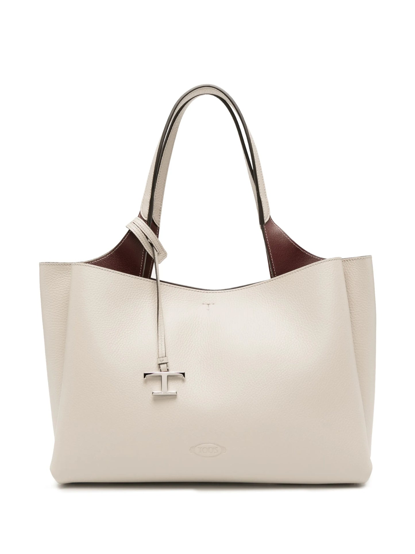 T Timeless charm leather tote bag