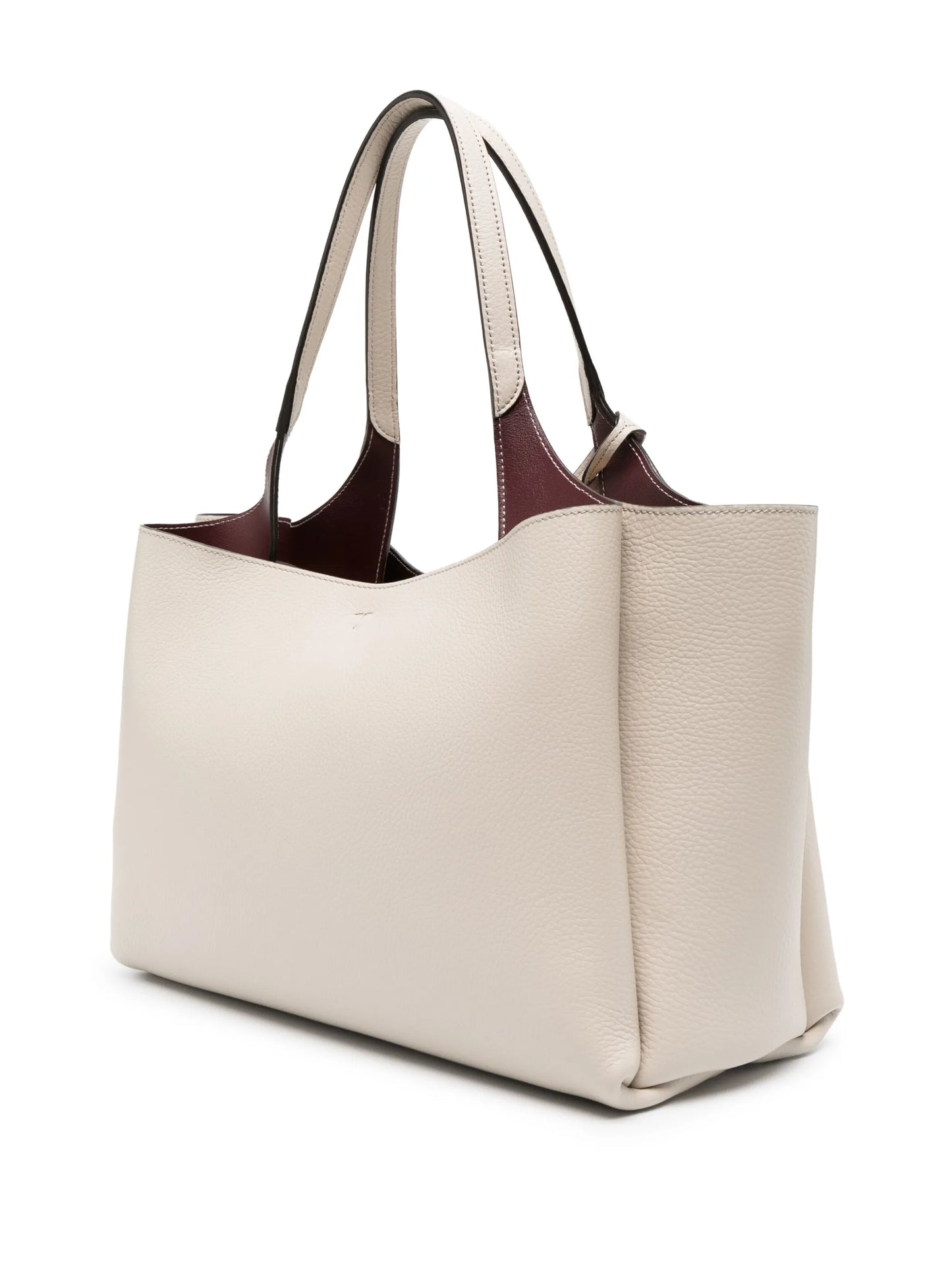 T Timeless charm leather tote bag