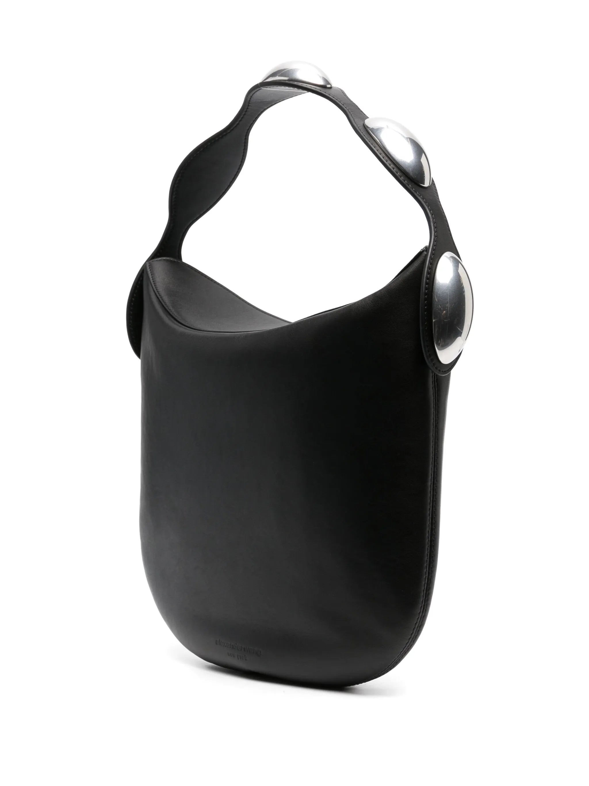 Dome leather shoulder bag