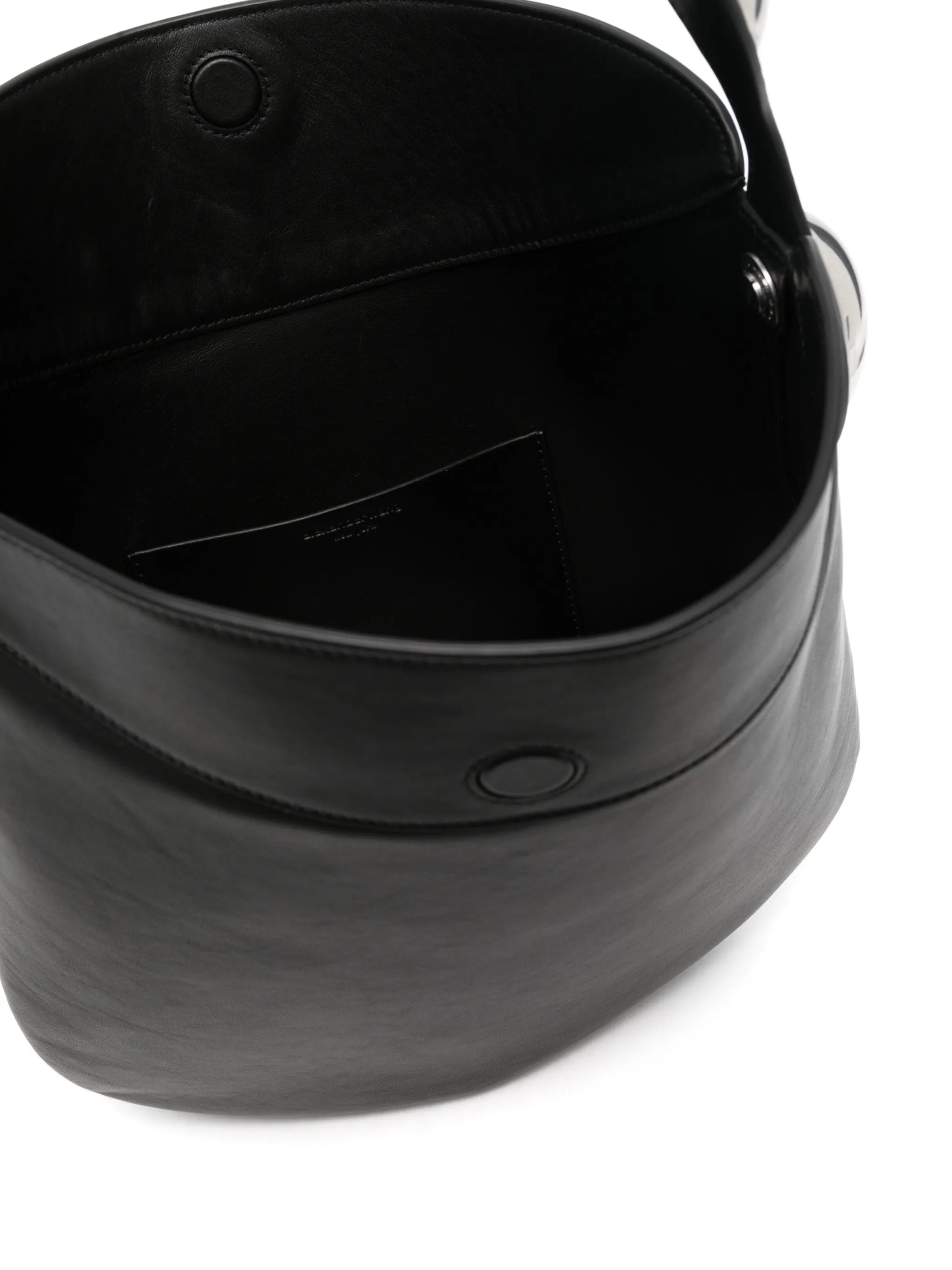 Dome leather shoulder bag