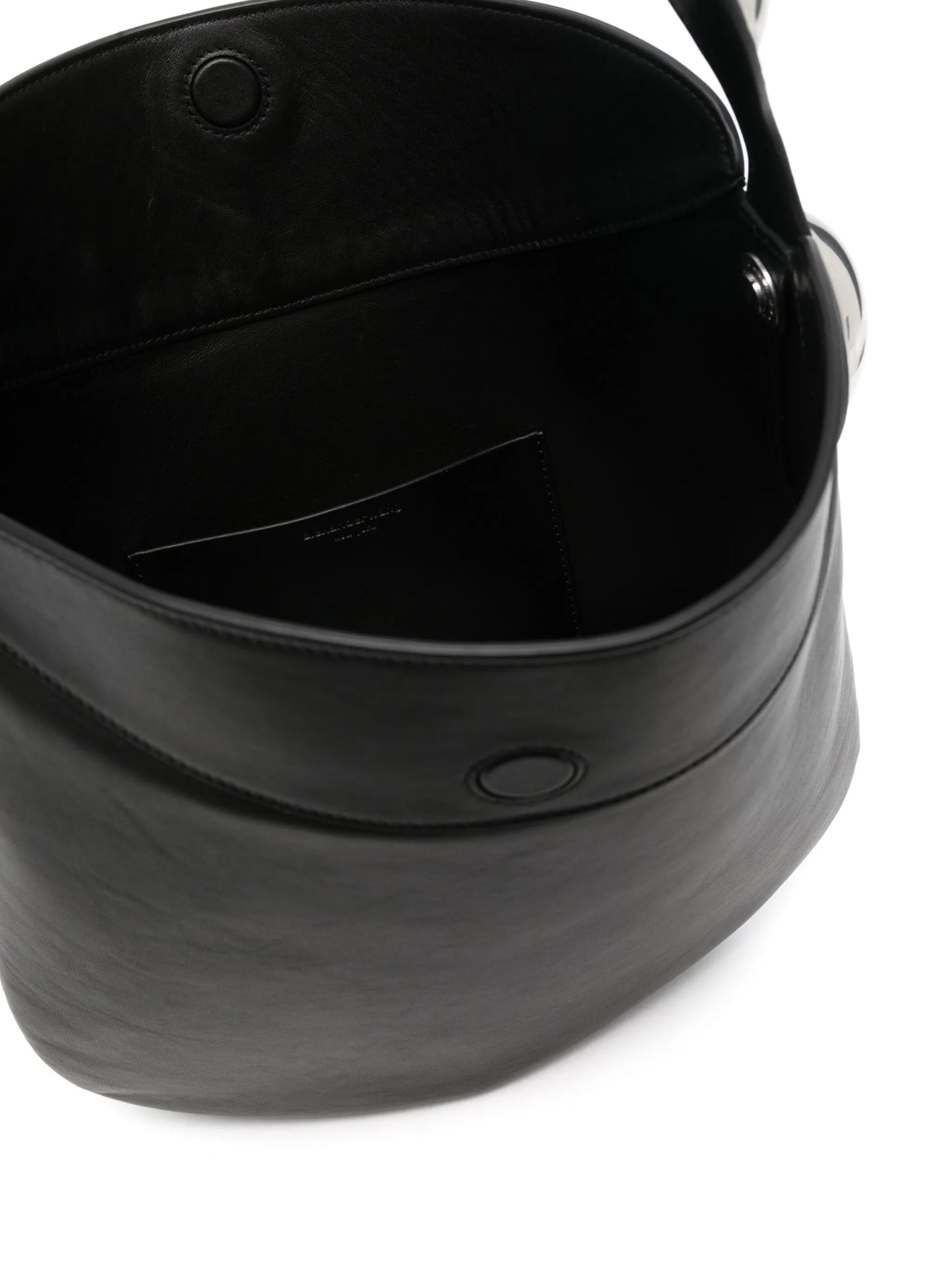 Dome leather shoulder bag