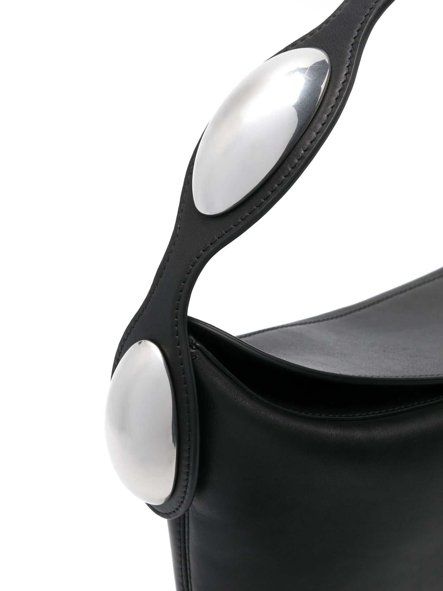 Dome leather shoulder bag