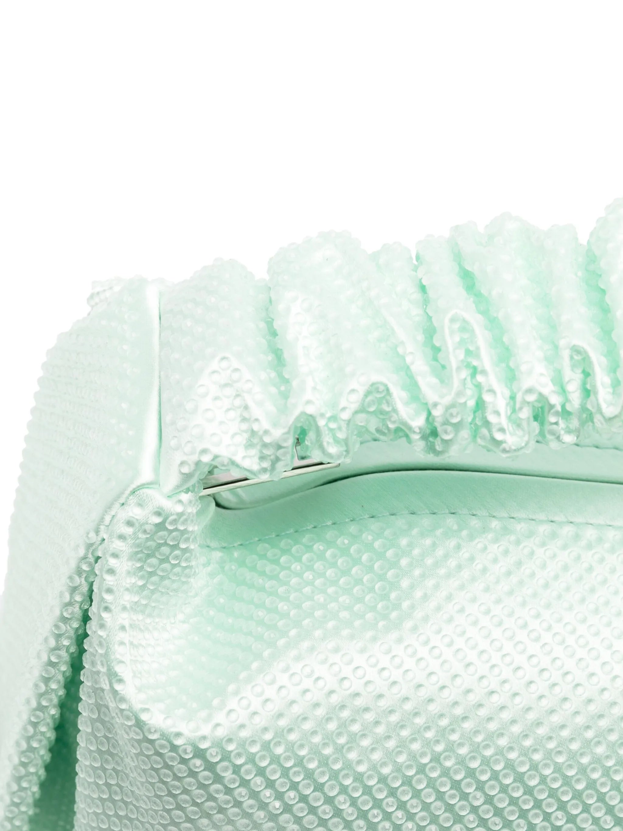 Scrunchie crystal-embellished mini bag