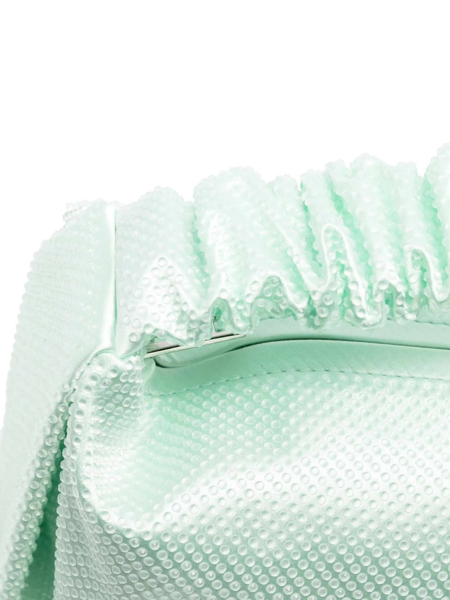 Scrunchie crystal-embellished mini bag
