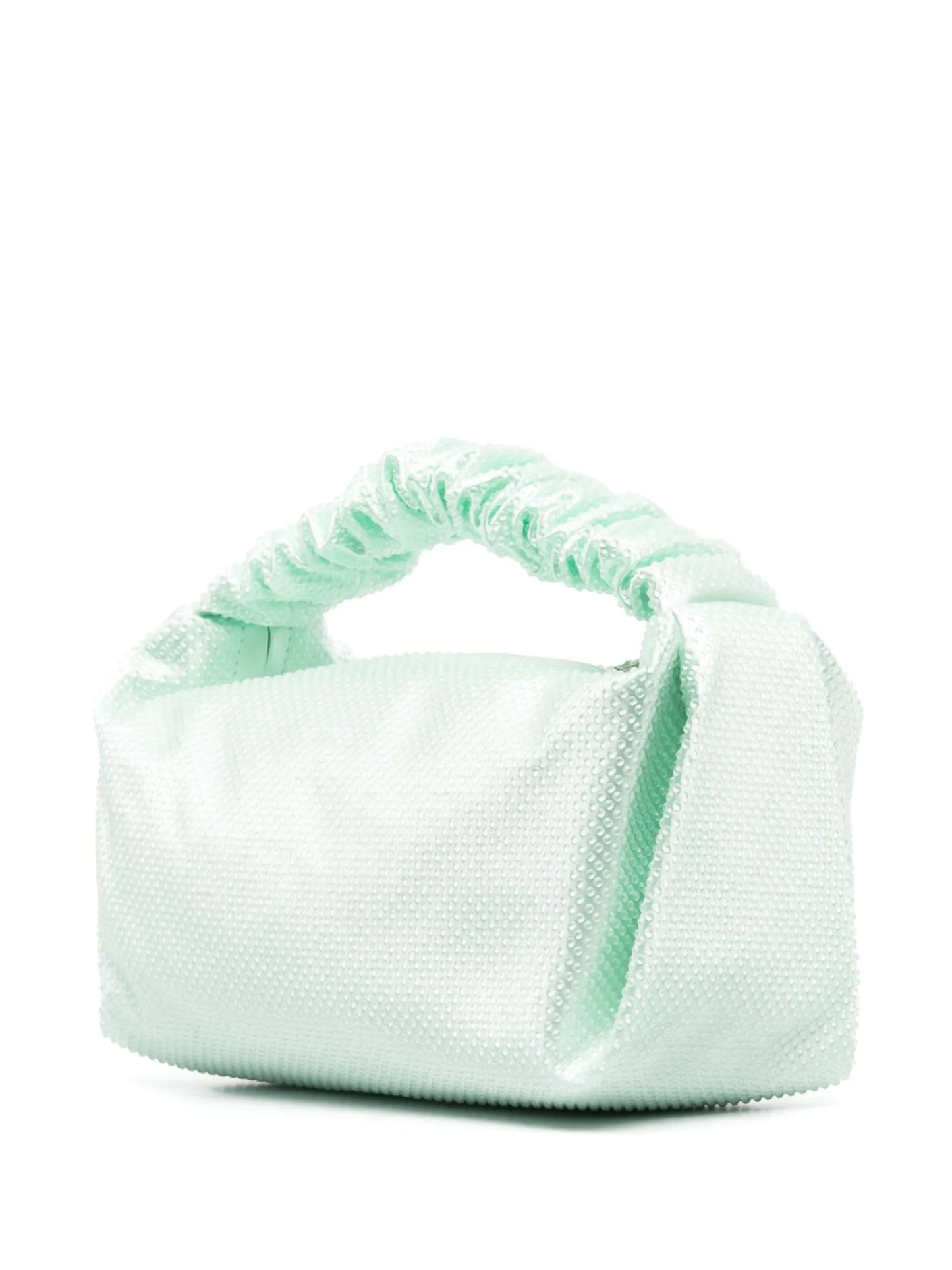 Scrunchie crystal-embellished mini bag