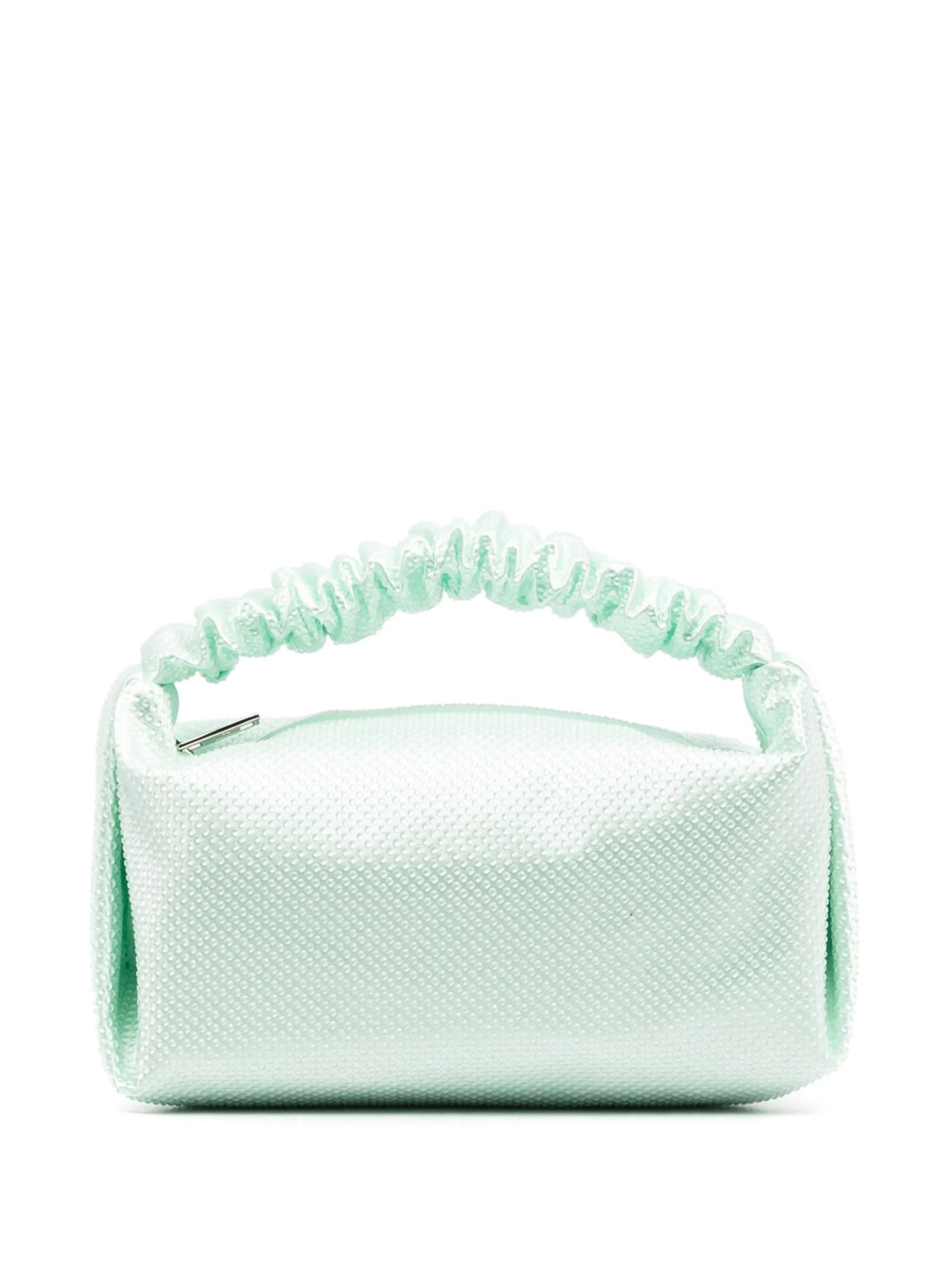 Scrunchie crystal-embellished mini bag