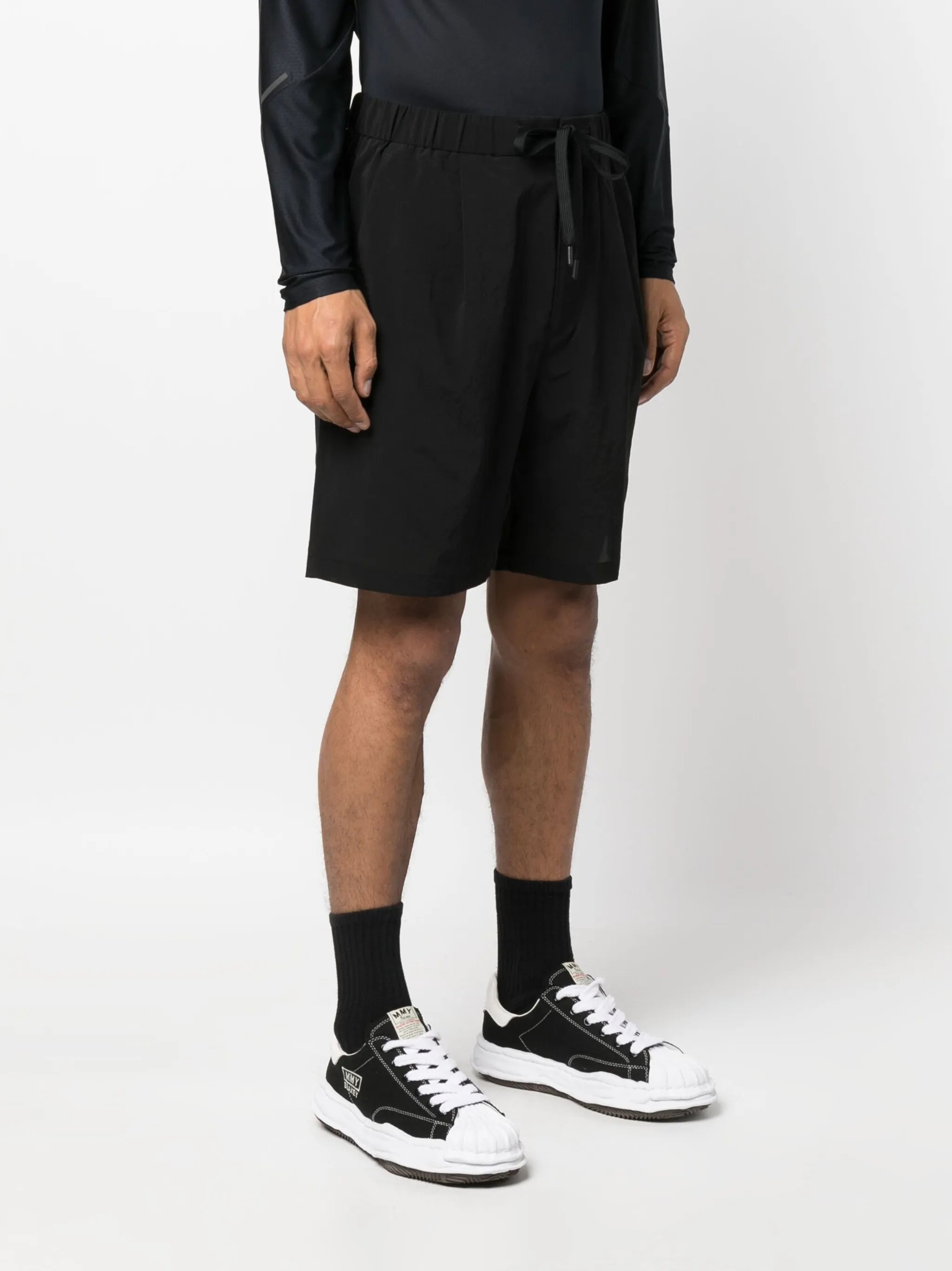 logo-print elasticated drawstring-waist shorts
