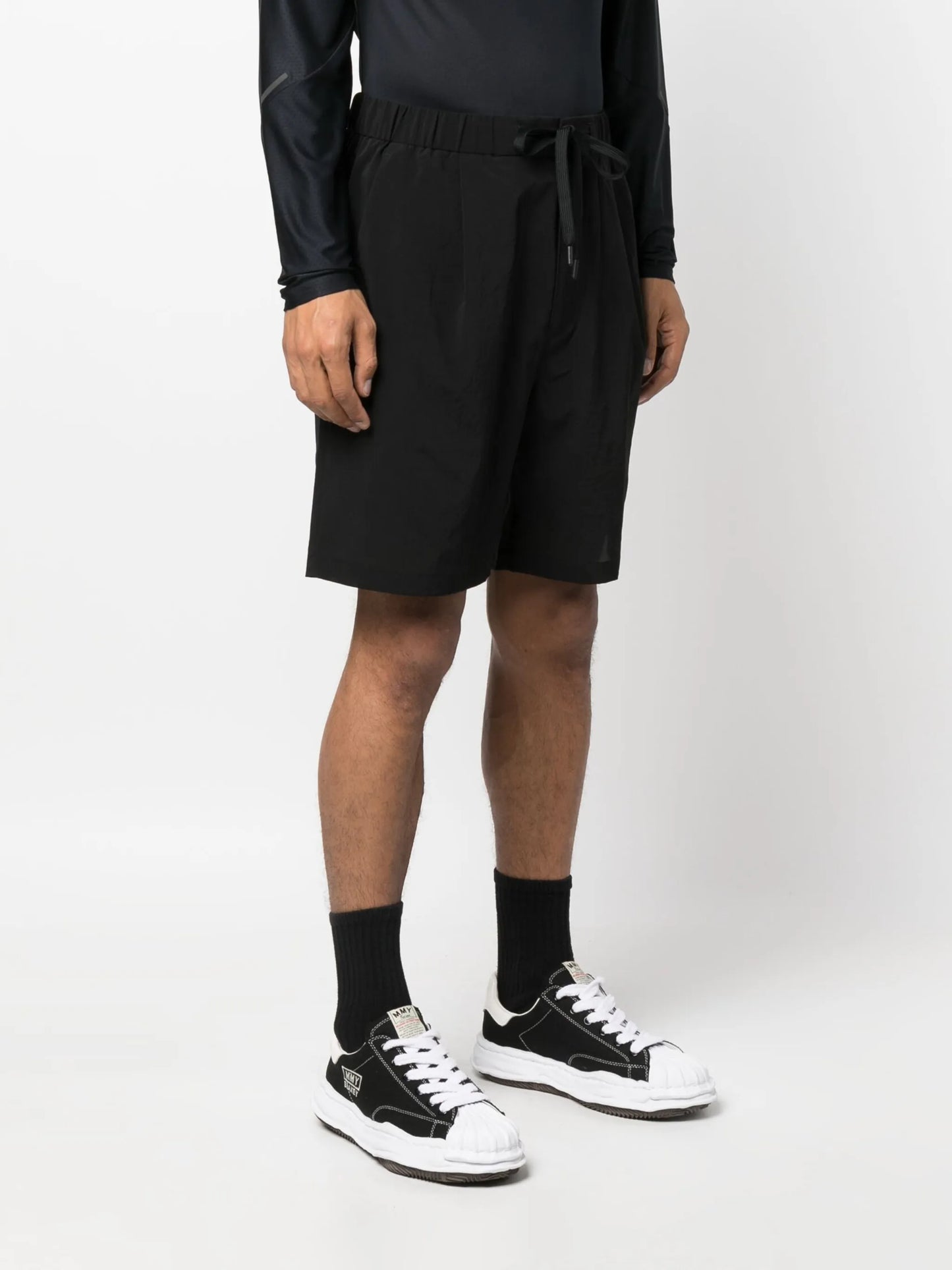 logo-print elasticated drawstring-waist shorts