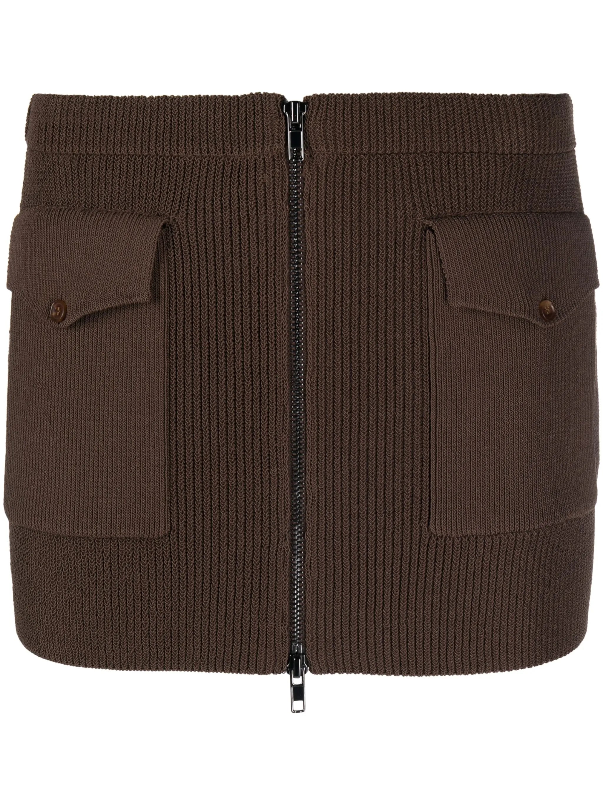 Musa ribbed-knit miniskirt
