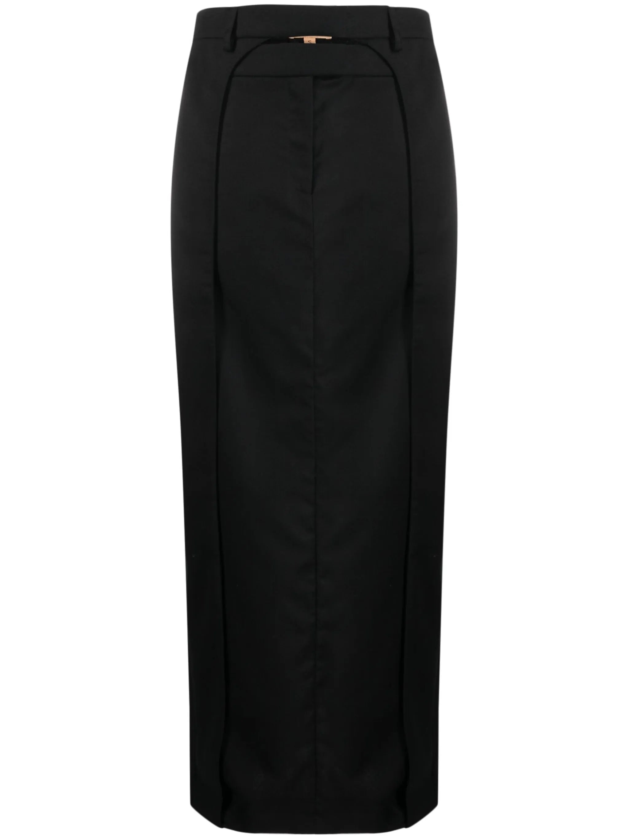 Fera pleated wool maxi skirt