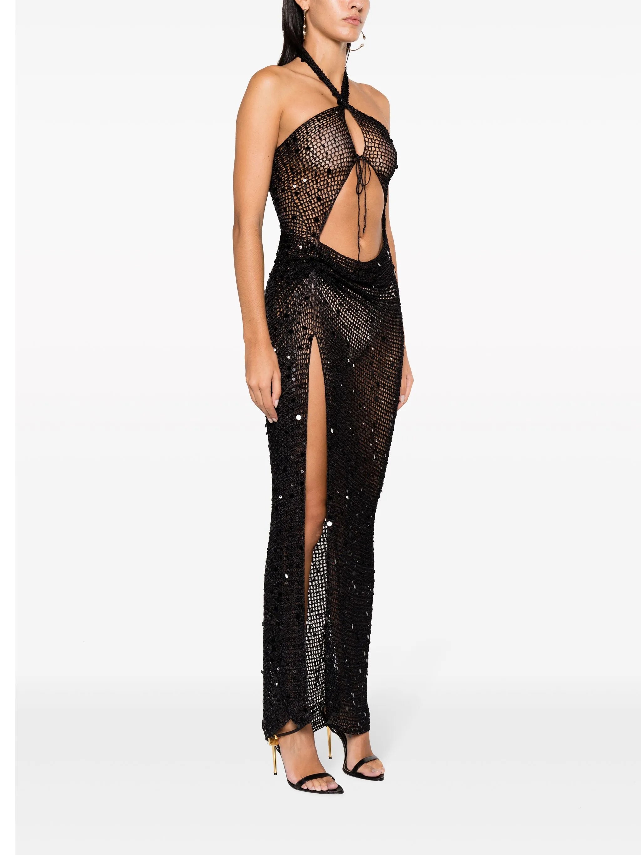 Gyra halterneck cut-out maxi dress