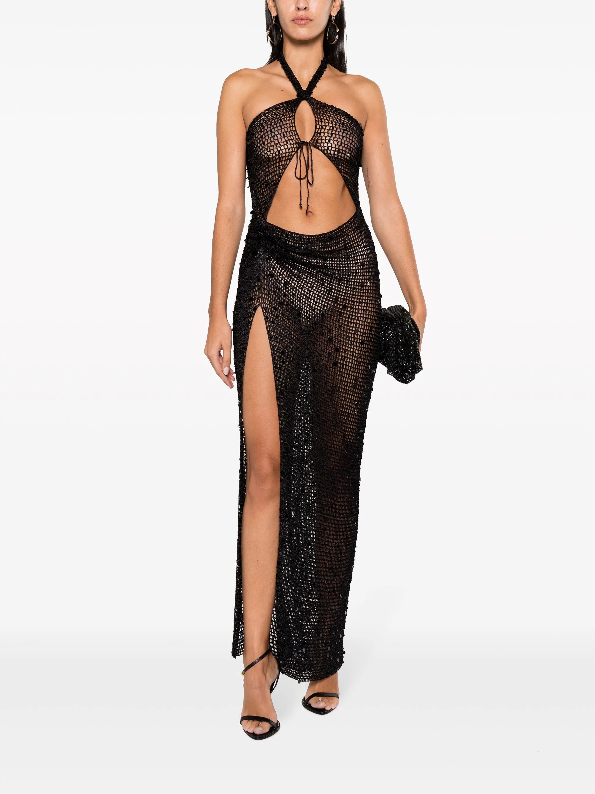 Gyra halterneck cut-out maxi dress