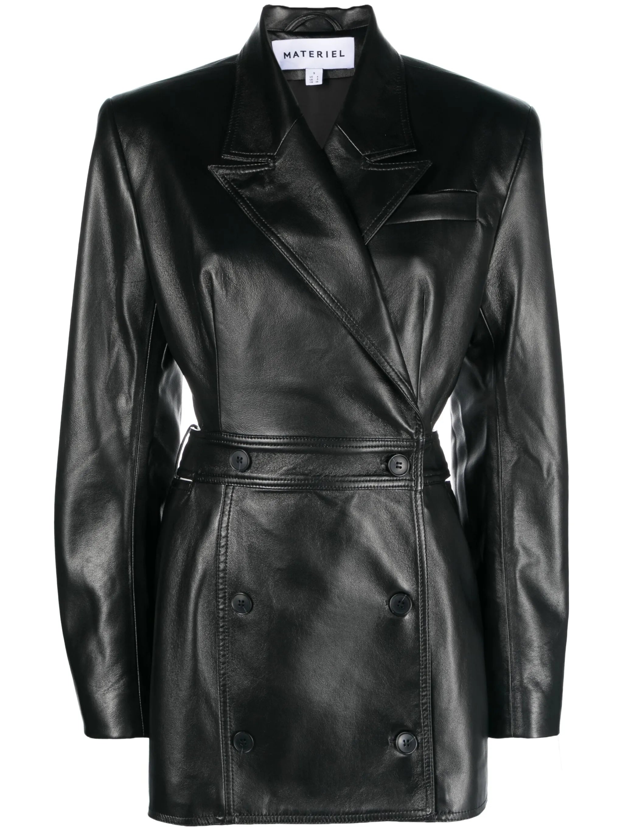double-breasted cut-out minidress