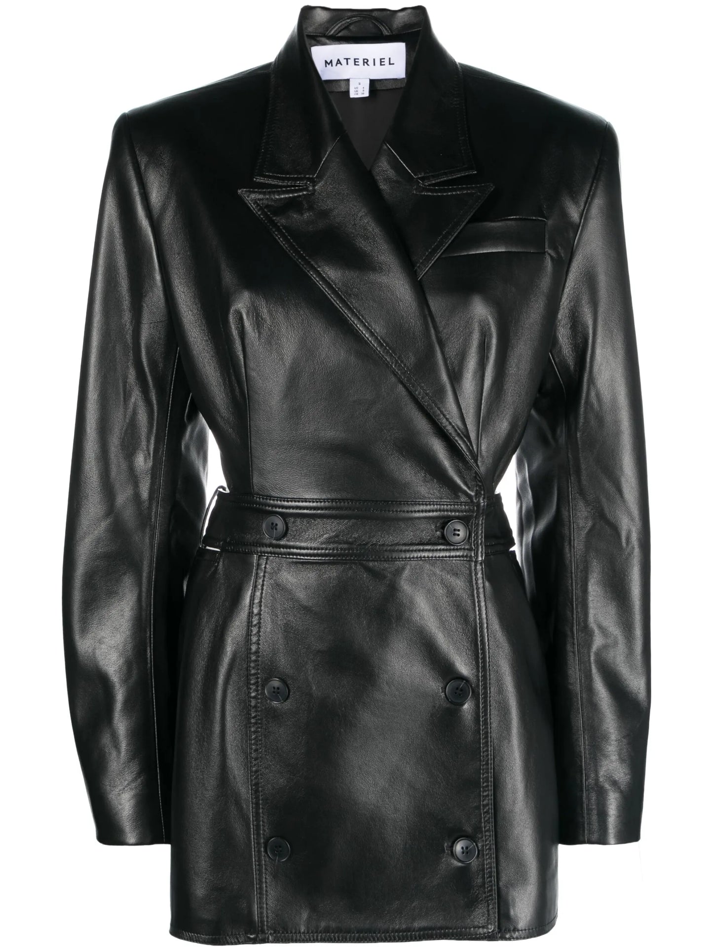 double-breasted cut-out minidress