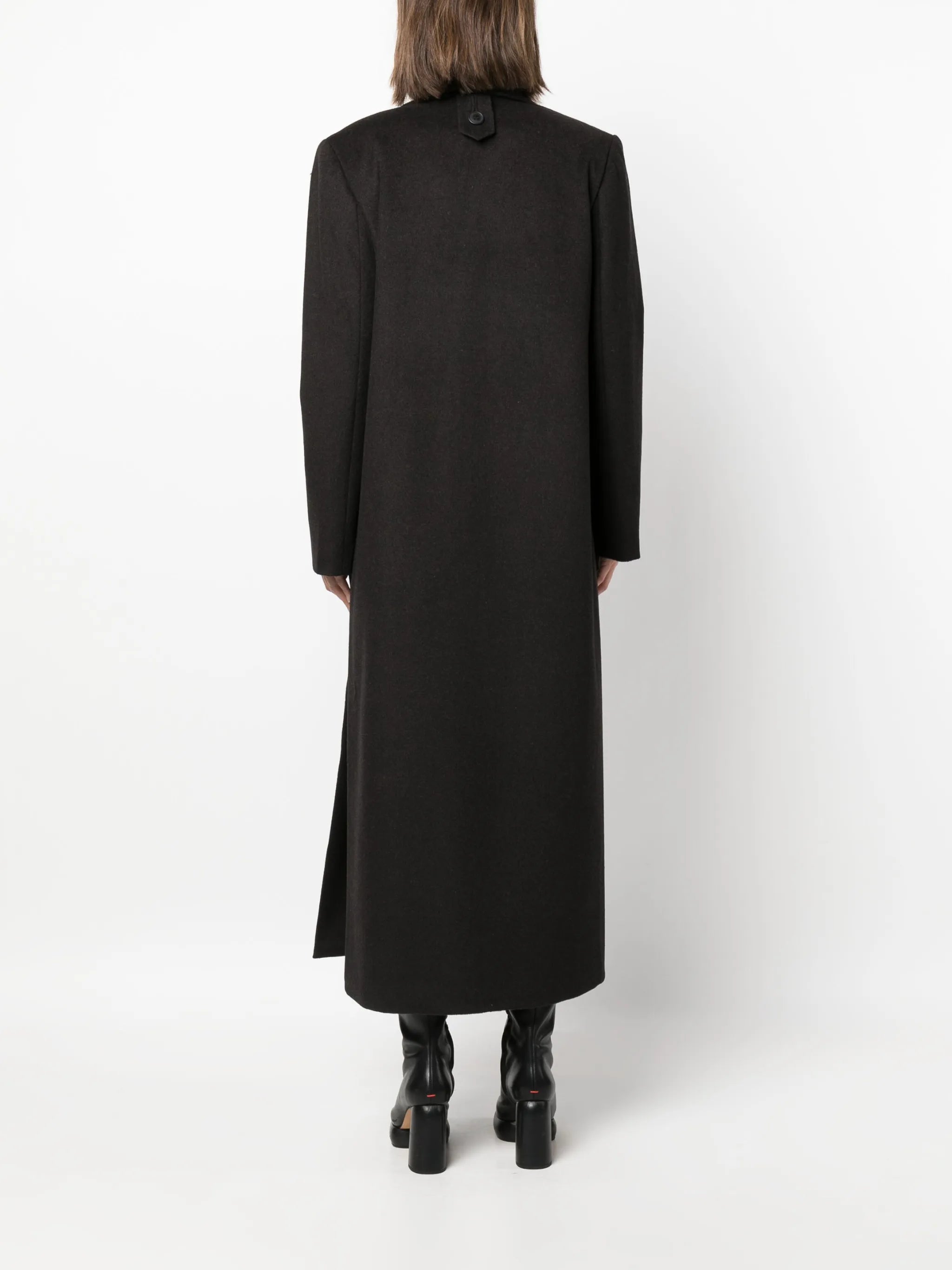 double-breasted wool-blend maxi coat