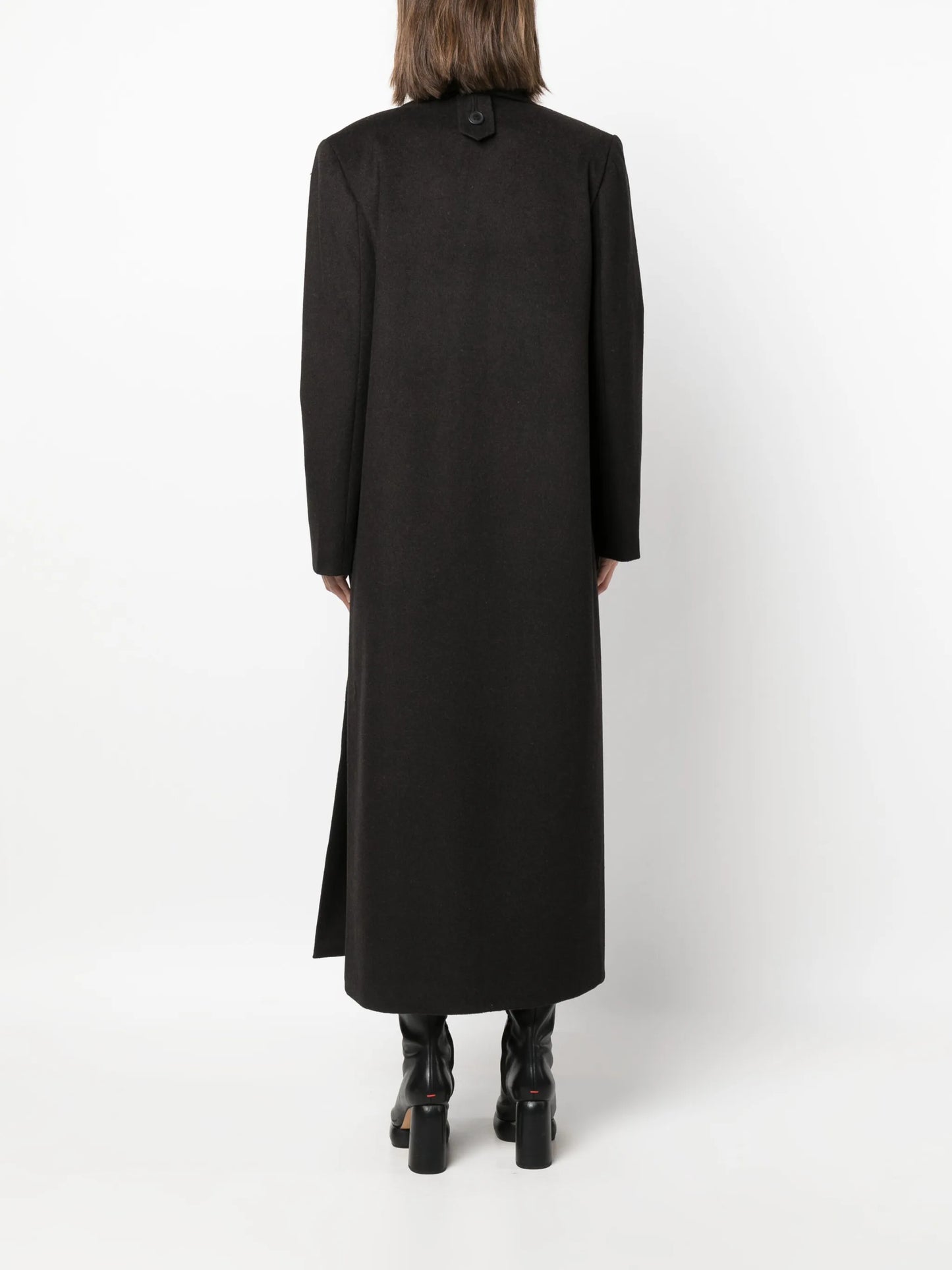 double-breasted wool-blend maxi coat