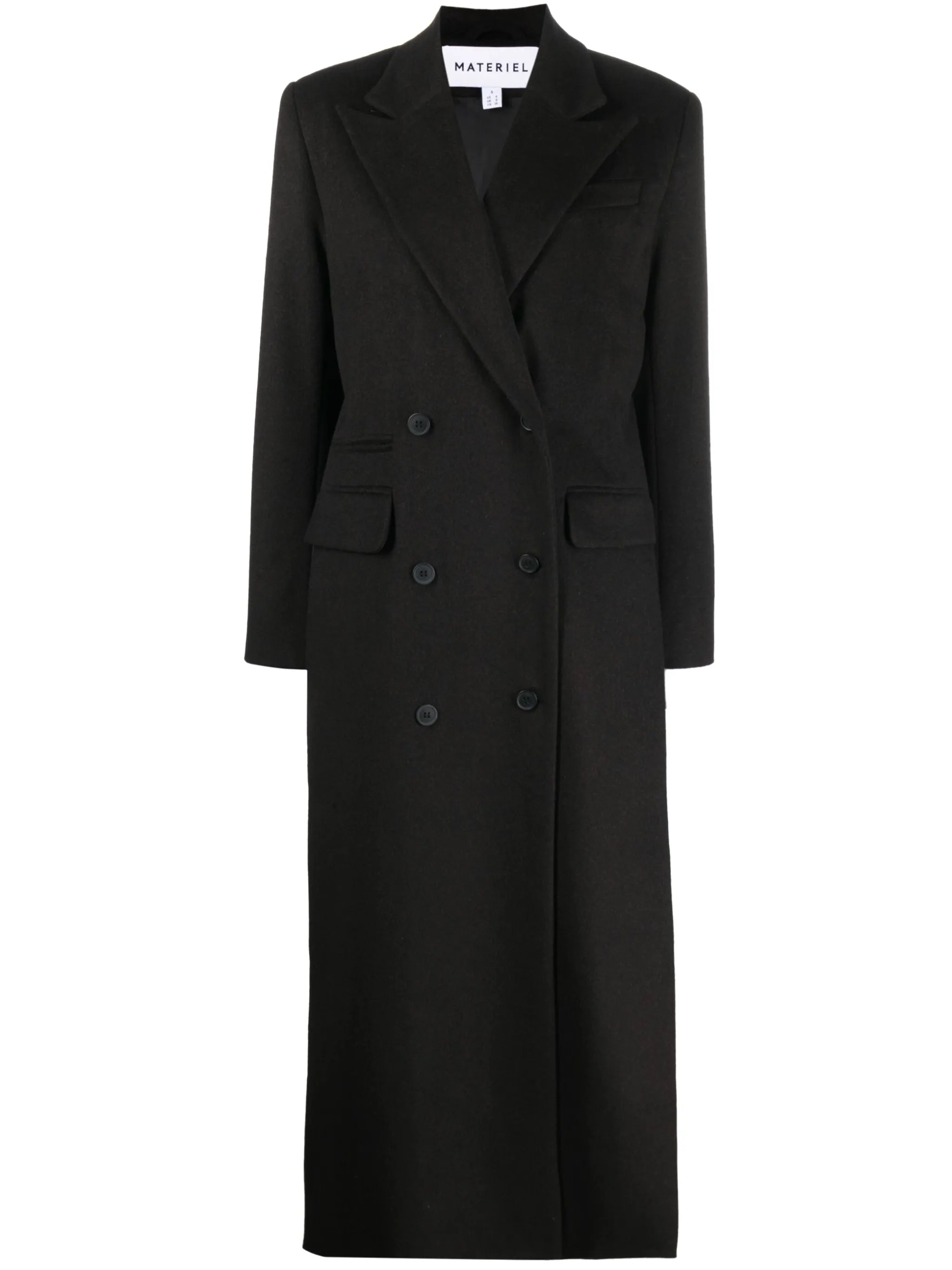double-breasted wool-blend maxi coat