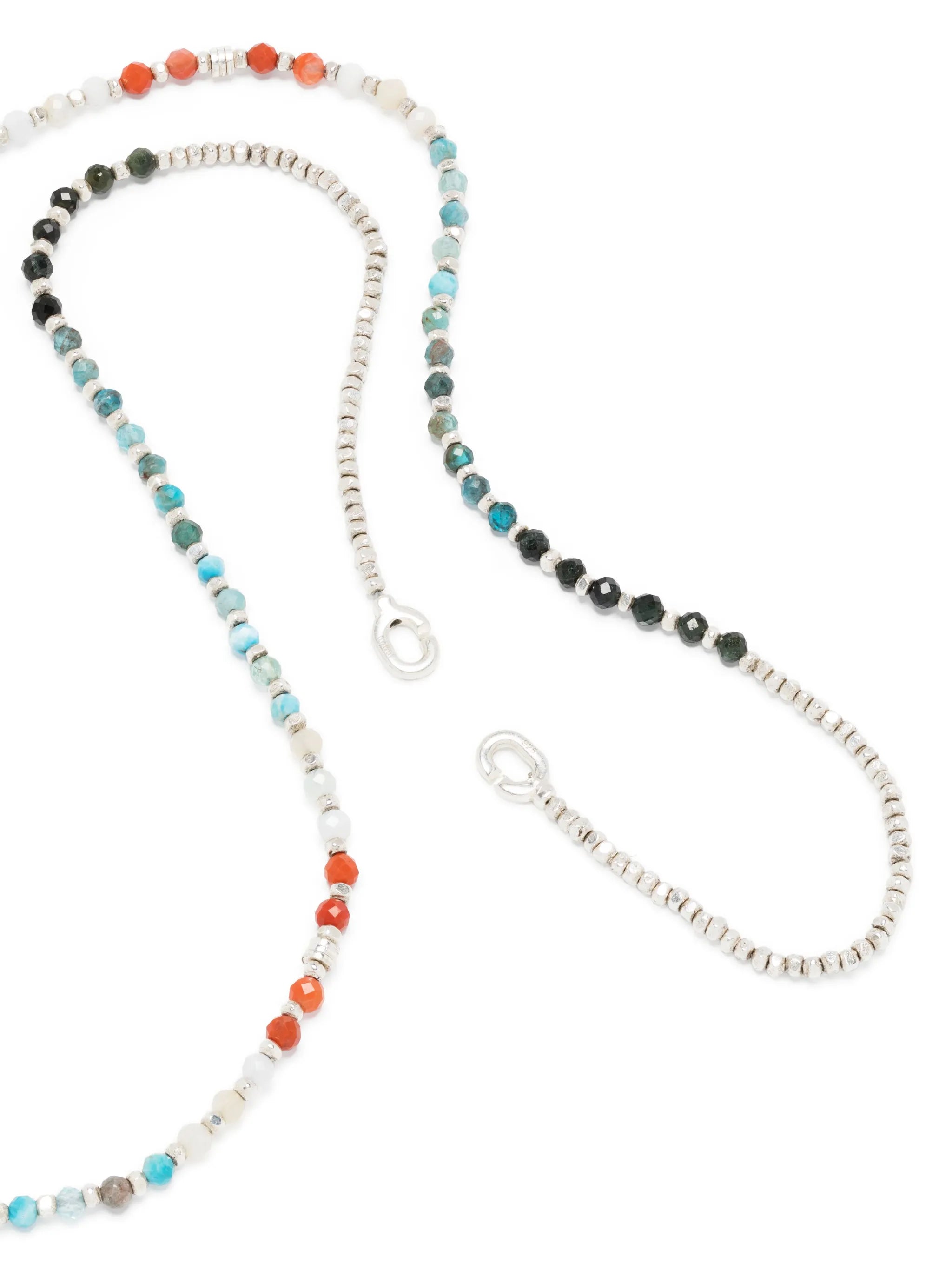 beaded sterling silver necklace