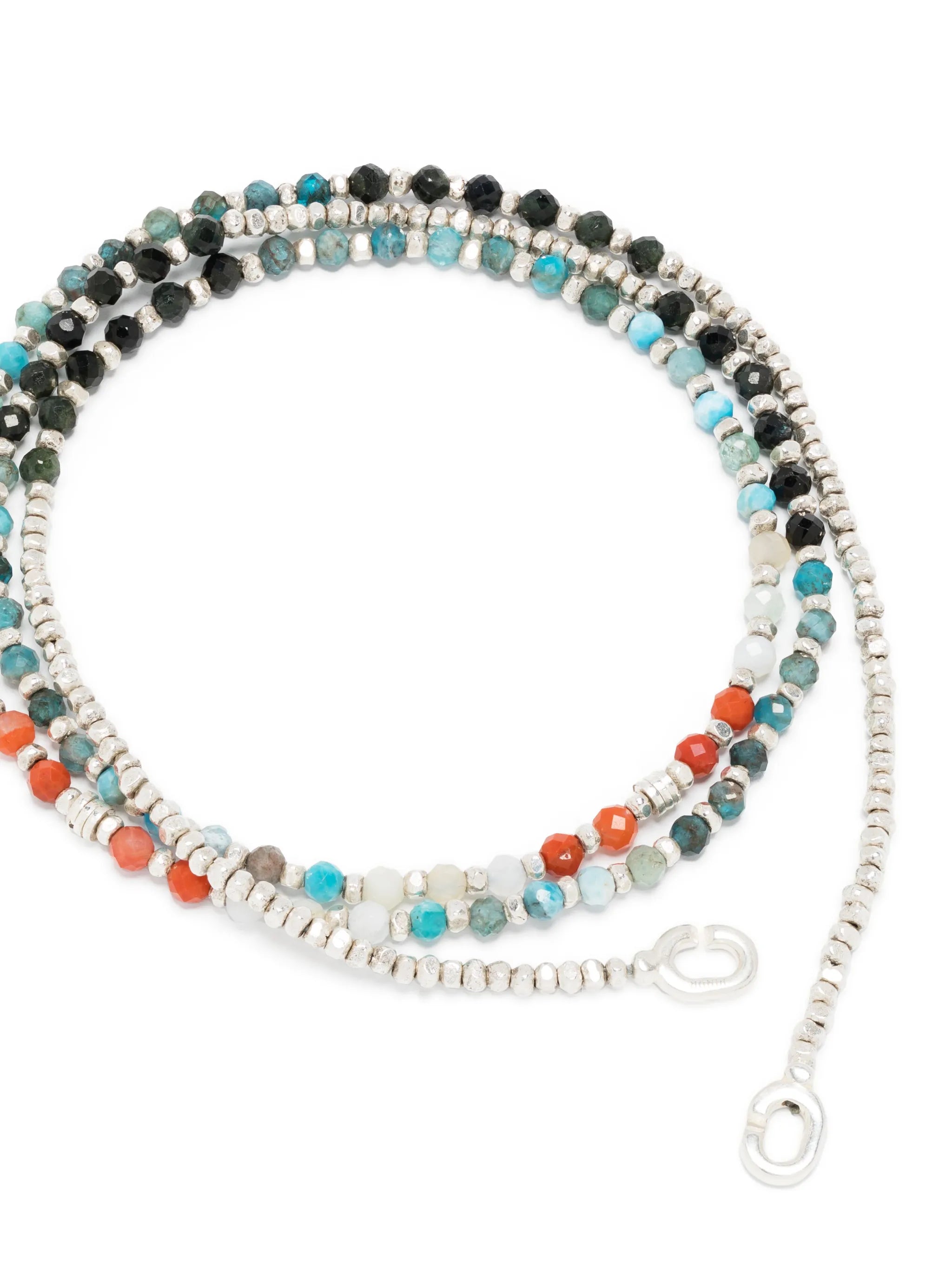 beaded sterling silver necklace