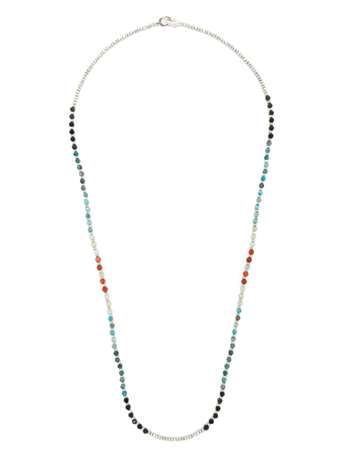 beaded sterling silver necklace