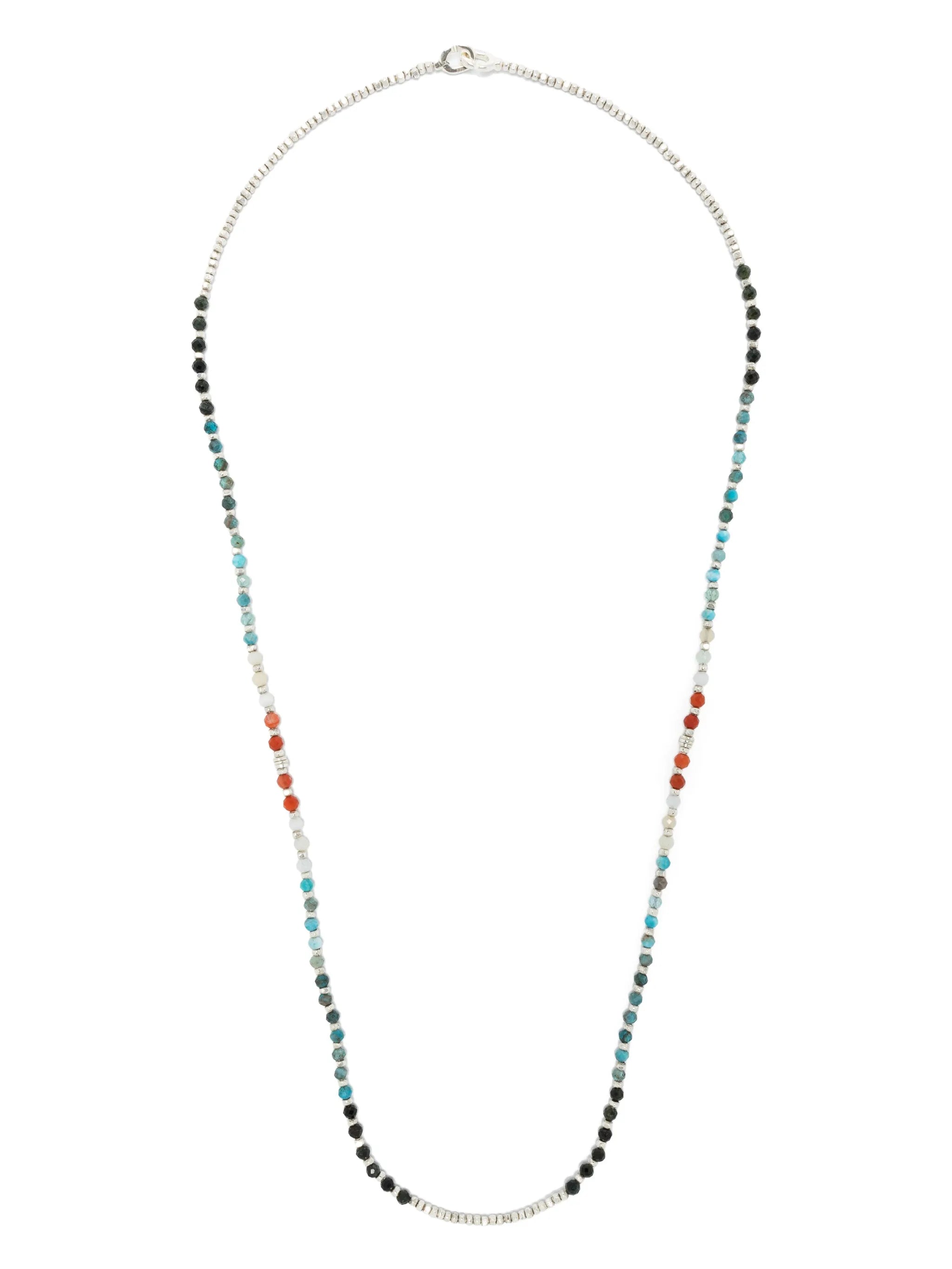 beaded sterling silver necklace
